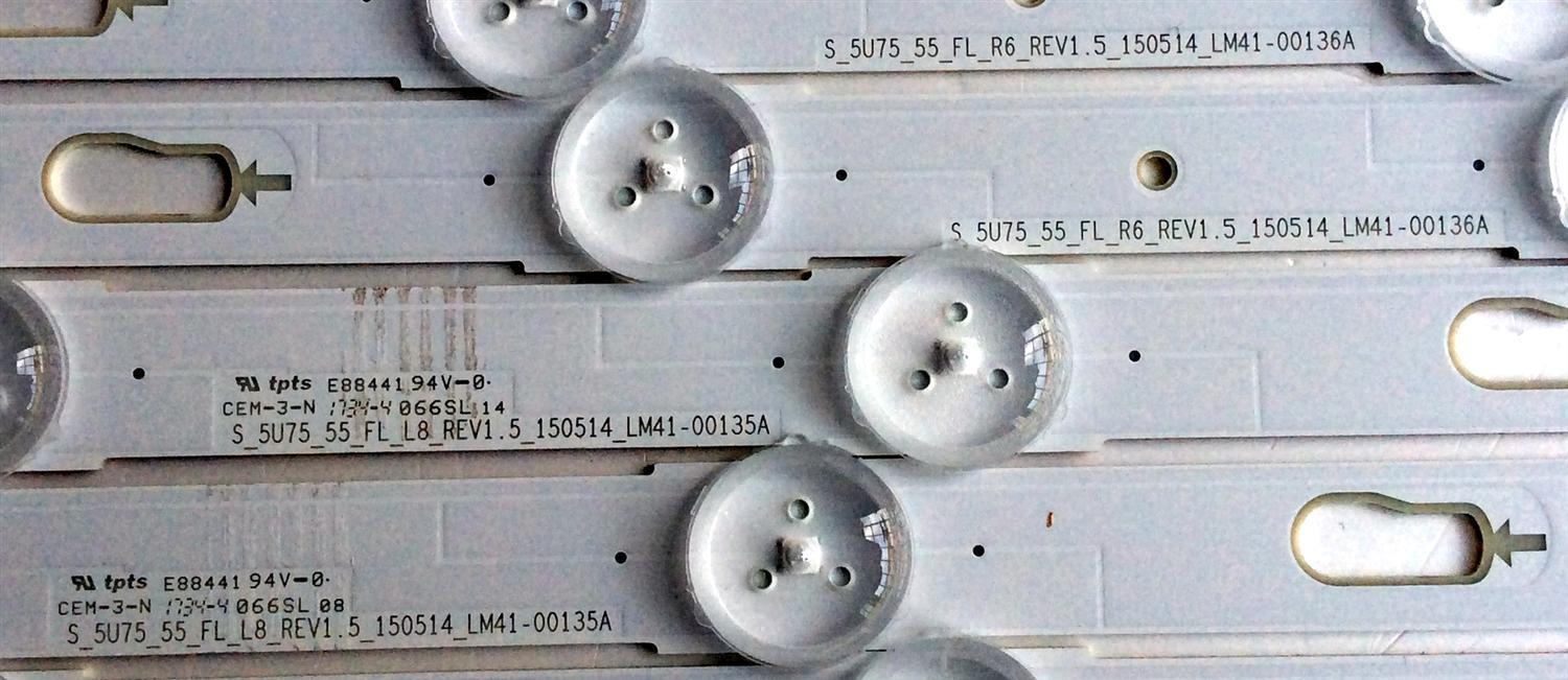 KIT DE LED´S PARA TV (12 PIEZAS) / SAMSUNG BN96-39660A / BN96-39659A / S_5U75_55_FL_L8 / S_5U75_55_FL_R6 / LM41-00135A / LM41-00136A / PANEL  CY-GK055HGLVHH / MODELOS UN55MU6290 / UN55MU6290FXZA FC10 - Imagen 4