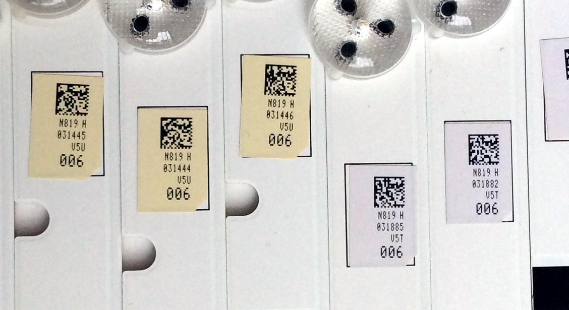 KIT DE LED´S PARA TV (13 PIEZAS) / SAMSUNG 20125VS55 3228 RIGHT07 REV.1.6 120718 ( 7 PIEZAS ) / 20125VS55 3228 LEFT07 REV.1.6 120718 ( 6 PIEZAS ) / PANEL´S DF550CGA-B1 / T550HVF03.1 / MODELO UN55FH6003FXZA AH01 - Imagen 5