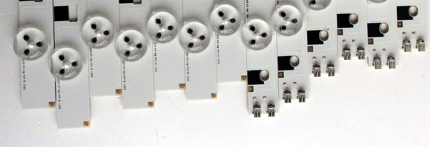 KIT DE LED´S PARA TV (13 PIEZAS) / SAMSUNG 20125VS55 3228 RIGHT07 REV.1.6 120718 ( 7 PIEZAS ) / 20125VS55 3228 LEFT07 REV.1.6 120718 ( 6 PIEZAS ) / PANEL´S DF550CGA-B1 / T550HVF03.1 / MODELO UN55FH6003FXZA AH01 - Imagen 3