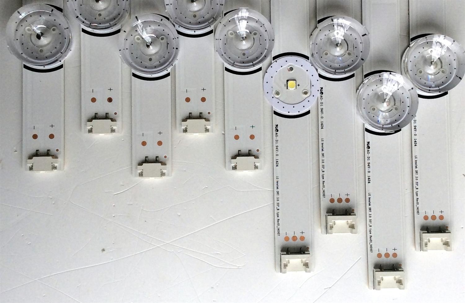 KIT DE LED´S PARA TV (9 PIEZAS) /  SAMSUNG 6916L-1989A / 6916L-1990A / DRT 3.0 55" _A type Rev01_140107 / DRT 3.0 55" _B type Rev01_140107 / PANEL LC550DUH (FG)(A2) / MODELO 55UH6090-UF /  55UH6090-UF.BUSWLJR - Imagen 2