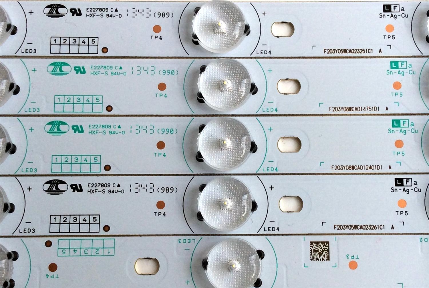 KIT DE LED'S PARA TV RCA (8 PIEZAS) / NUMERO DE PARTE E227809 / 40 INCH 6 SERIES / PITCH 68mm / WS V1.1 / PANEL'S LSC400HM06-12V / LSC400HJ01-12V / MODELO LED40C45RQ - Imagen 2