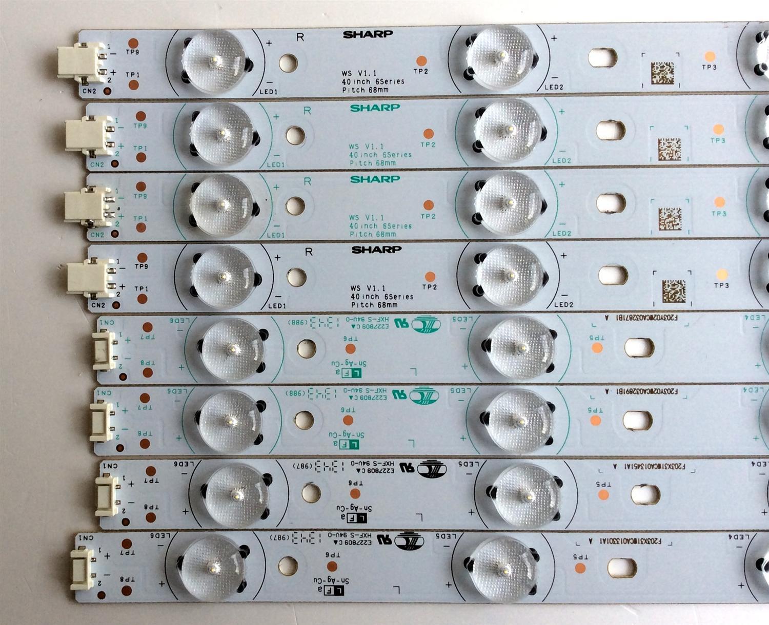 KIT DE LED'S PARA TV RCA (8 PIEZAS) / NUMERO DE PARTE E227809 / 40 INCH 6 SERIES / PITCH 68mm / WS V1.1 / PANEL'S LSC400HM06-12V / LSC400HJ01-12V / MODELO LED40C45RQ - Imagen 3