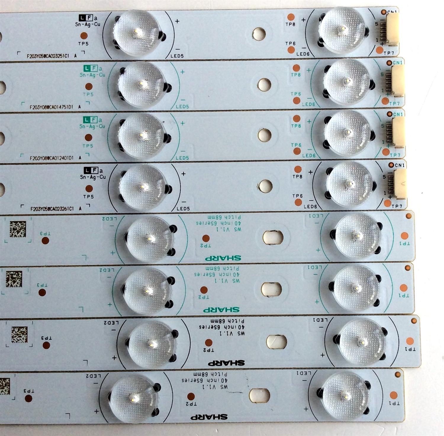 KIT DE LED'S PARA TV RCA (8 PIEZAS) / NUMERO DE PARTE E227809 / 40 INCH 6 SERIES / PITCH 68mm / WS V1.1 / PANEL'S LSC400HM06-12V / LSC400HJ01-12V / MODELO LED40C45RQ - Imagen 4