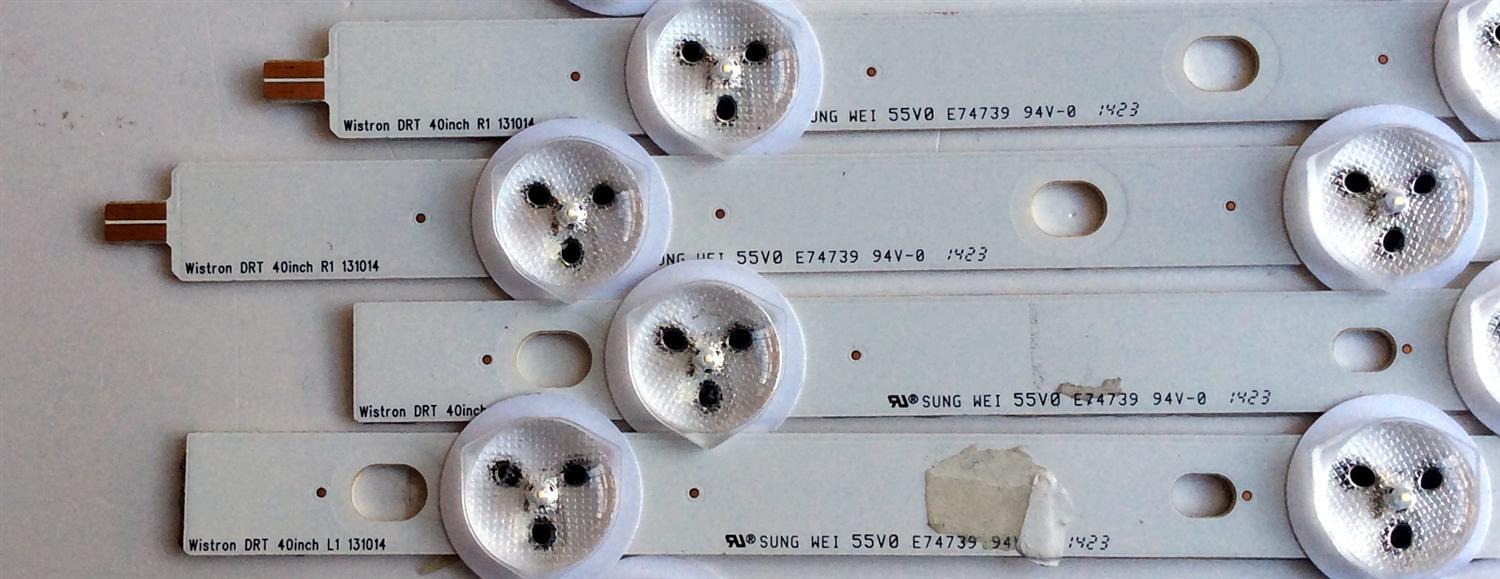 KIT DE LED´S PARA TV (9 PIEZAS) / VIZIO 5638005C / Wistron DRT 40inch L1 131014 (2 PIEZAS) / Wistron DRT 40inch L2 131014 (2 PIEZAS) / Wistron DRT 40inch R1 131014 (3 PIEZAS) / Wistron DRT 40inch R2 131014 (2 PIEZAS) / PANEL  LSC400HM09 / MODELO E400I-B2 - Imagen 2