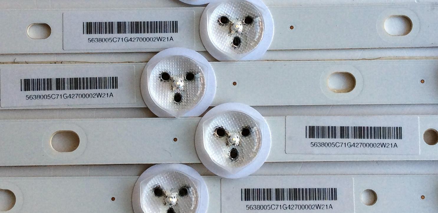 KIT DE LED´S PARA TV (9 PIEZAS) / VIZIO 5638005C / Wistron DRT 40inch L1 131014 (2 PIEZAS) / Wistron DRT 40inch L2 131014 (2 PIEZAS) / Wistron DRT 40inch R1 131014 (3 PIEZAS) / Wistron DRT 40inch R2 131014 (2 PIEZAS) / PANEL  LSC400HM09 / MODELO E400I-B2 - Imagen 3