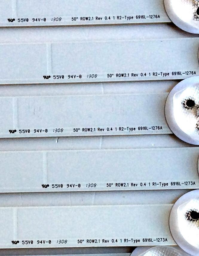 KIT DE LED´S PARA TV (9 PIEZAS) / LG 6916L-1241A / 6916L-1273A / 6916L-1272A / 6916L-1276A / PANEL LC500DUE (SF)(R2) / MODELO 50LA6200-UA / NOTA IMPORTANTE DOS TIRAS NO SON IGUAL PERO SI COMPATIBLES / MAS MODELOS Y PANELES EN DESCRIPCION - Imagen 3