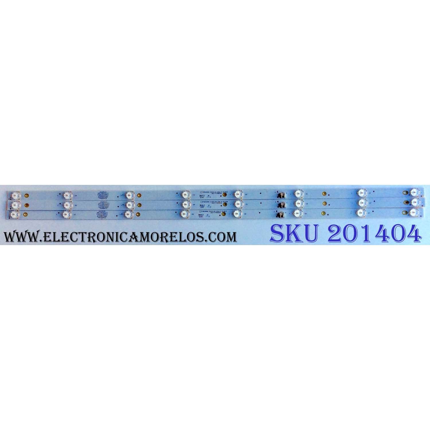 KIT DE LED´S PARA TV (3 PIEZAS) / WESTINGHOUSE TFMT40D08-ZC22FG-04 / 303TH400050 / TH400M23 / 2010026893-1 / 170330A5/813 / 910-400-1049 / MODELO WD40FW2610