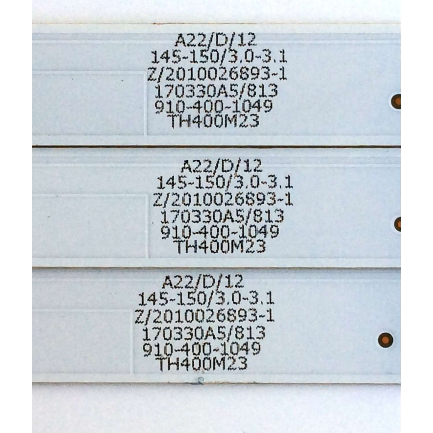 KIT DE LED´S PARA TV (3 PIEZAS) / WESTINGHOUSE TFMT40D08-ZC22FG-04 / 303TH400050 / TH400M23 / 2010026893-1 / 170330A5/813 / 910-400-1049 / MODELO WD40FW2610 - Imagen 2
