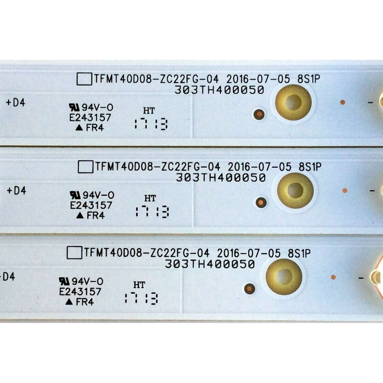 KIT DE LED´S PARA TV (3 PIEZAS) / WESTINGHOUSE TFMT40D08-ZC22FG-04 / 303TH400050 / TH400M23 / 2010026893-1 / 170330A5/813 / 910-400-1049 / MODELO WD40FW2610 - Imagen 3
