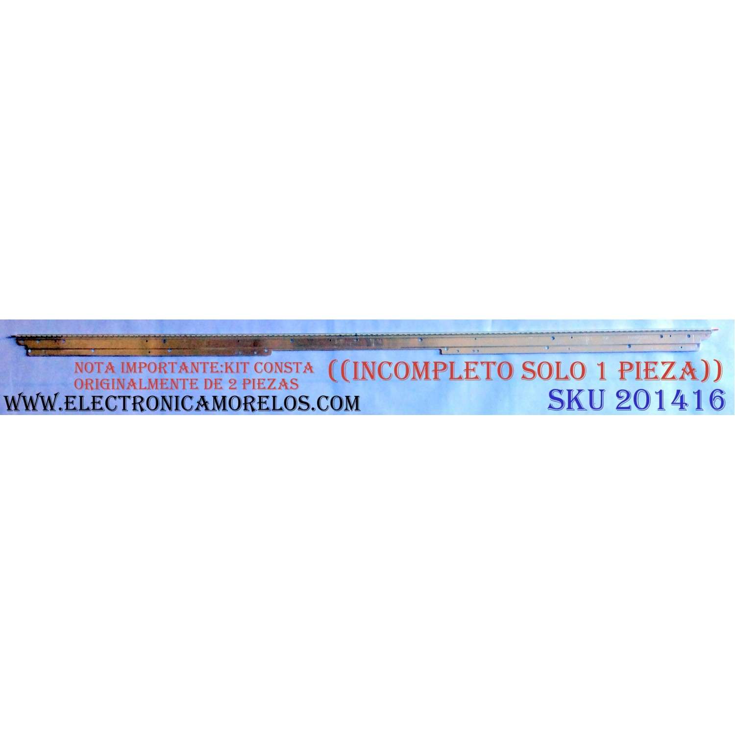 LED PARA TV (SOLO 1 PIEZA) / ((INCOMPLETO)) / SONY 61.P4602G001 / 110221 / 61.P4603G001 / 110221 / SLED_2011YLT60_66_LD_R_REV0 / SLED_2011YLT60_66_LD_L_REV0 / 1112 1C19 / 1113 1C25 / PANEL FDHY600LT1 / MODELO KDL-60NX720