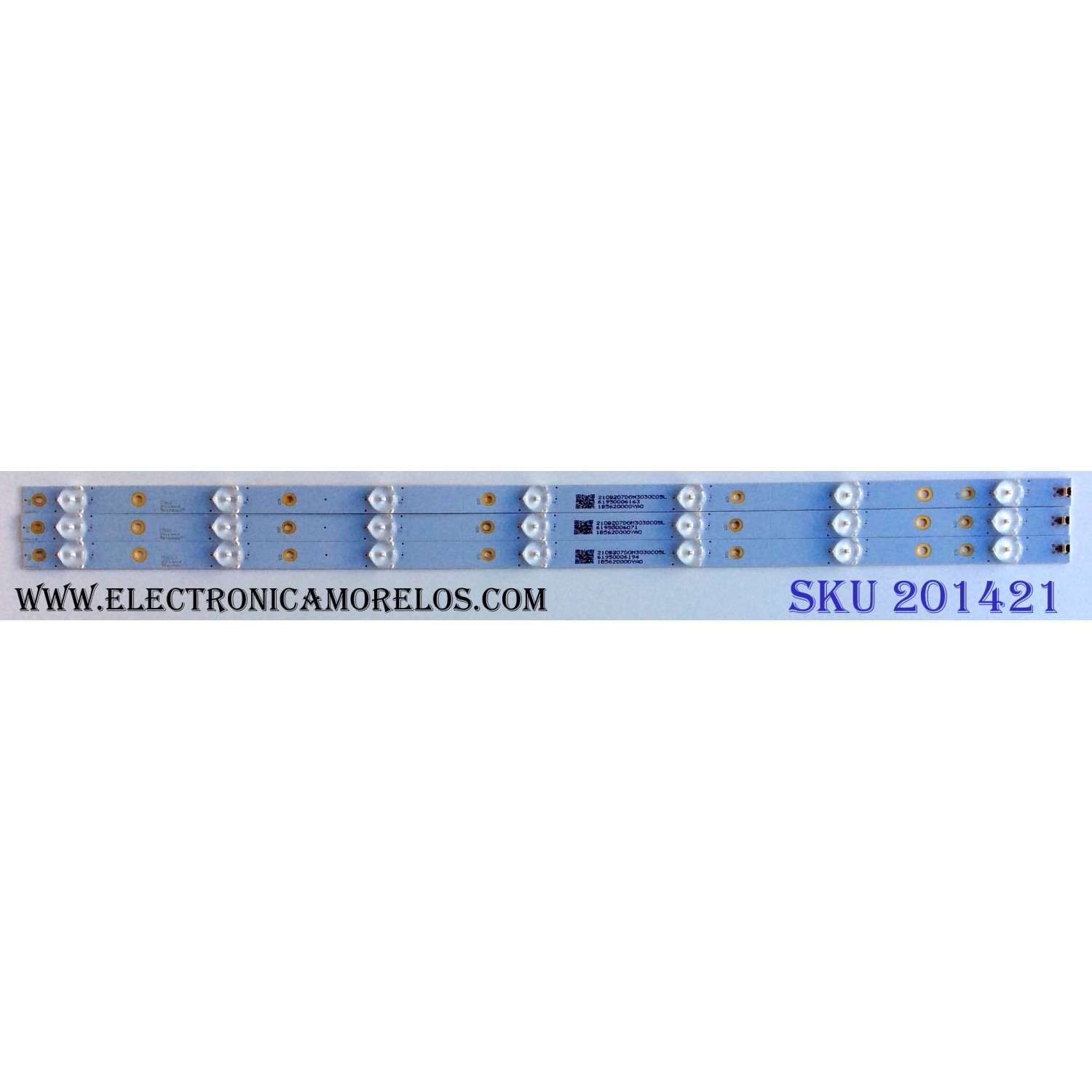 KIT DE LED´S PARA TV (3 PIEZAS) / VIZIO LB32086 V0_01 / 1B5620000YA0 / 210BZ07D0M3030C05L / PANEL TPT315B5-FHBN0K / MODELOS D32X-D1 LTTUUKJS / D32X-D1