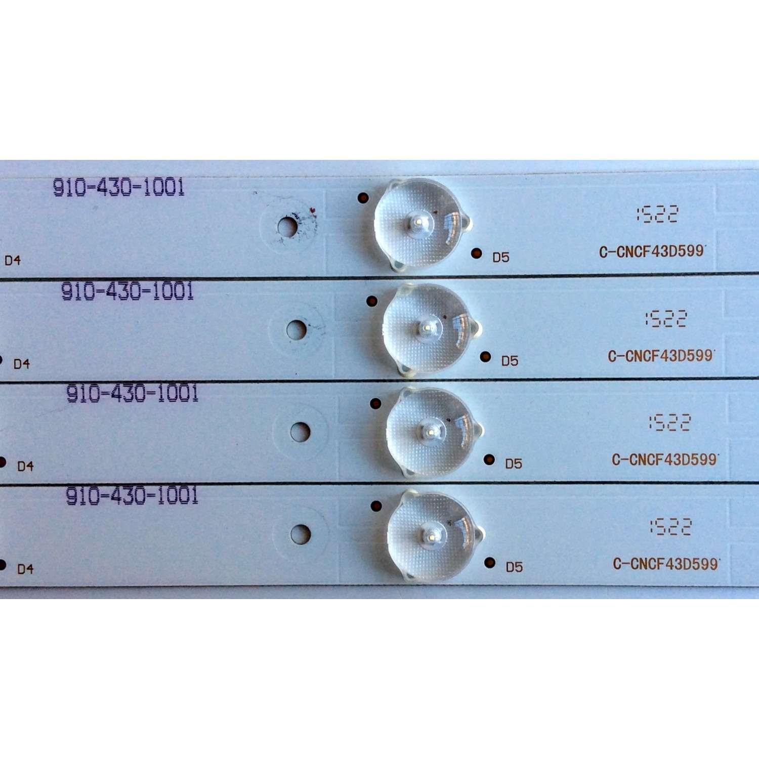 KIT DE LED´S PARA TV (4 PIEZAS) / WESTINGHOUSE C-CNCF43D599 / 910-430-1001 / M2 120-1231M 3.2-3.4V / 3003-D65-DE022 / PANEL T430HVN01.0 / MODELOS WD43FC2380 / WD43FC2380 TW-01801-A043A - Imagen 4