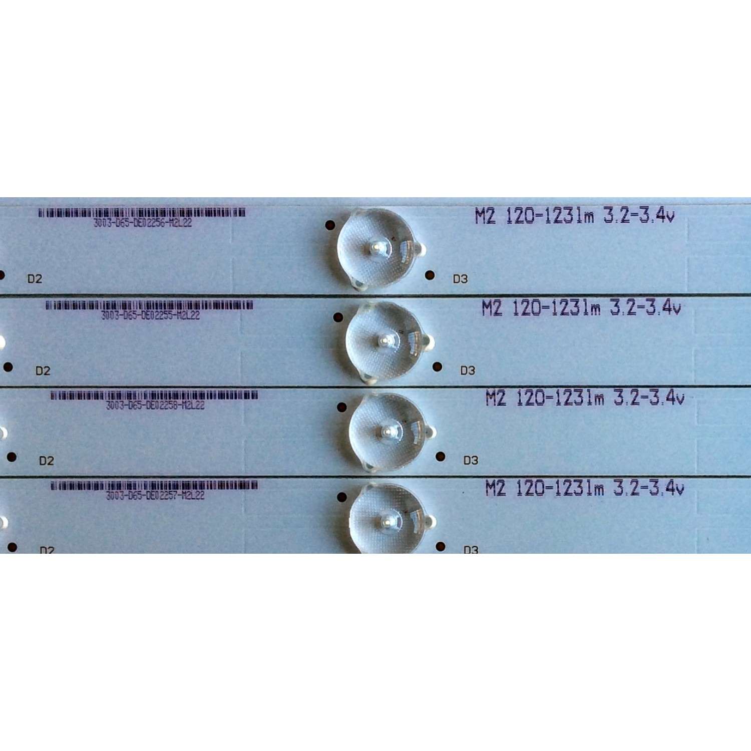 KIT DE LED´S PARA TV (4 PIEZAS) / WESTINGHOUSE C-CNCF43D599 / 910-430-1001 / M2 120-1231M 3.2-3.4V / 3003-D65-DE022 / PANEL T430HVN01.0 / MODELOS WD43FC2380 / WD43FC2380 TW-01801-A043A - Imagen 3