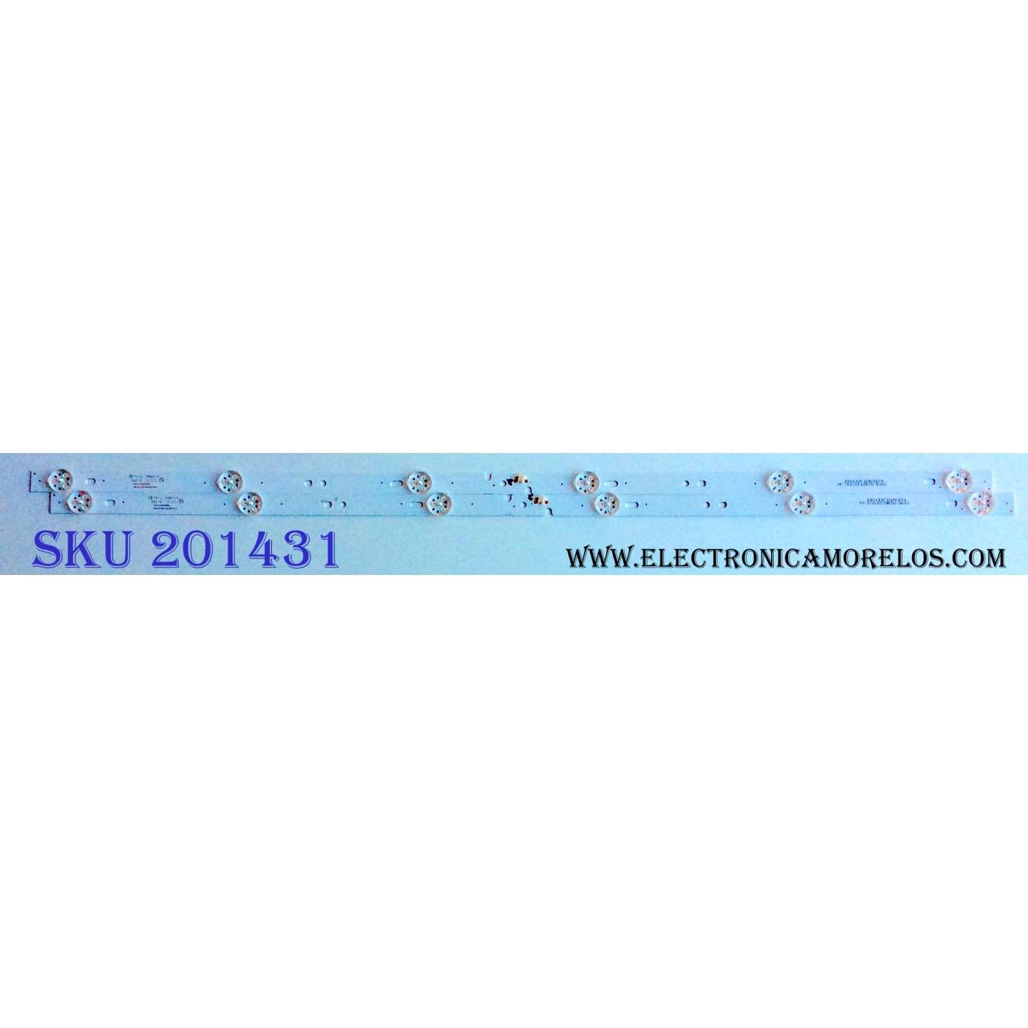 KIT DE LED´S PARA TV (2 PIEZAS) / ELEMENT 6501L618000020 / 06-32C2X6-618-M07W14 / 230132C1N00270 / YF-J52L003JB3D-0001 / PANEL JLTY315A082 / MODELO ELEFW328