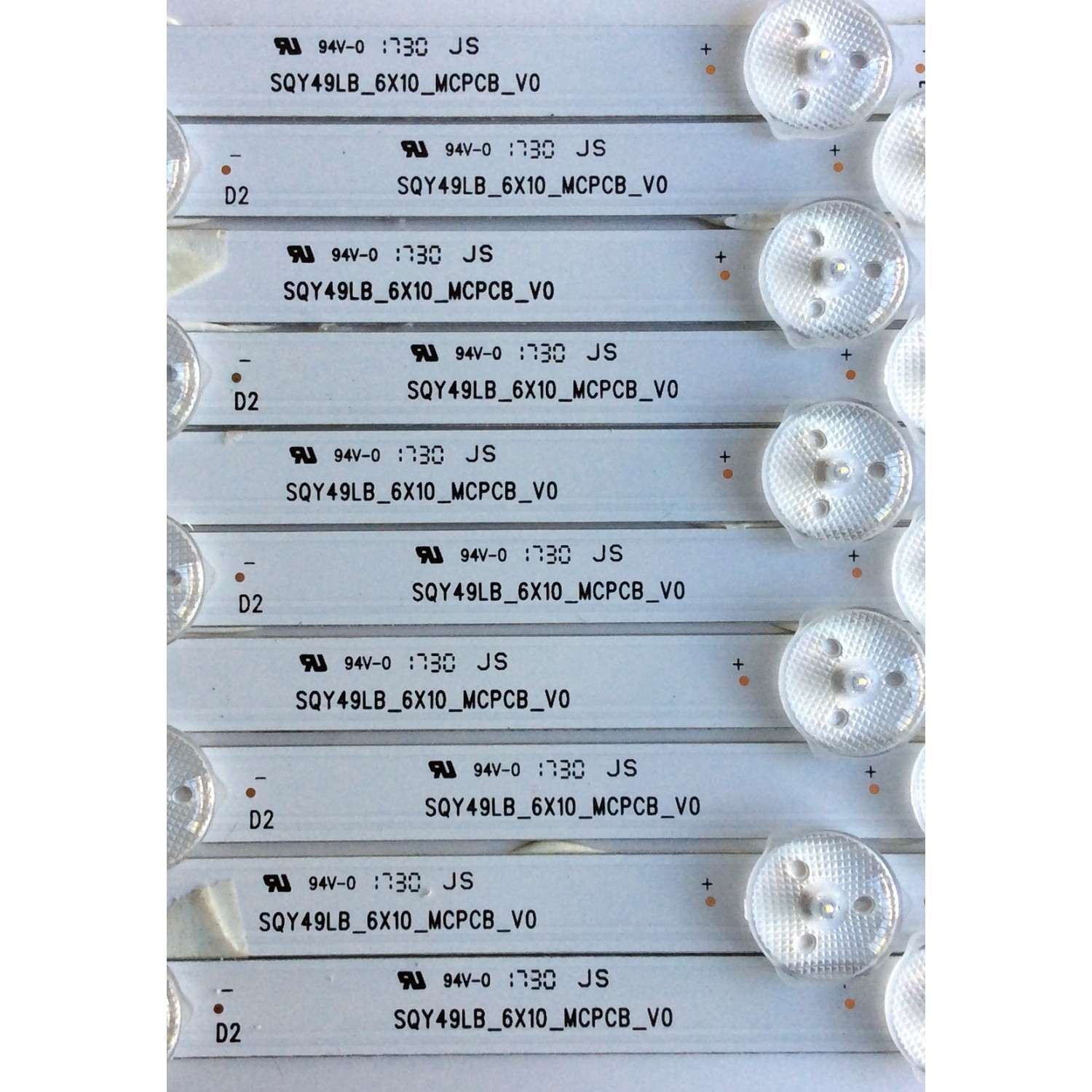 KIT DE LED´S PARA TV (10 PIEZAS) / ATYME SQY49LB_6X10_MCPCB_V0 / AE0110390 / C796L1 / SERIE K033LH7A101108 /  PANEL LSC490FN08 / MODELOS 490AM7UD K033LH7A / 490AM7UD - Imagen 4
