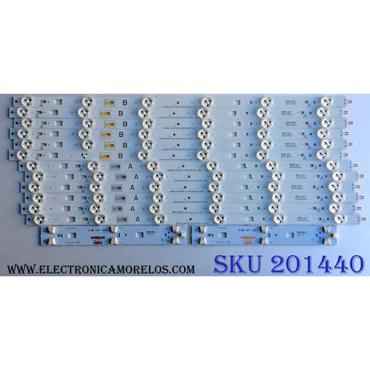KIT DE LED´S PARA TV (12 PIEZAS) / SONY LM41-00091P / LM41-00091N / SAMSUNG_2014_SONY_DIRECT_48_A_3228_6LEDs_REV1.0_140404 / SAMSUNG_2014_SONY_DIRECT_48_B_3228_6LEDs_REV1.0_140404 / CEM-3-N 037S3B / PANEL NS4F480DND01 / MODELO KDL-48W600B