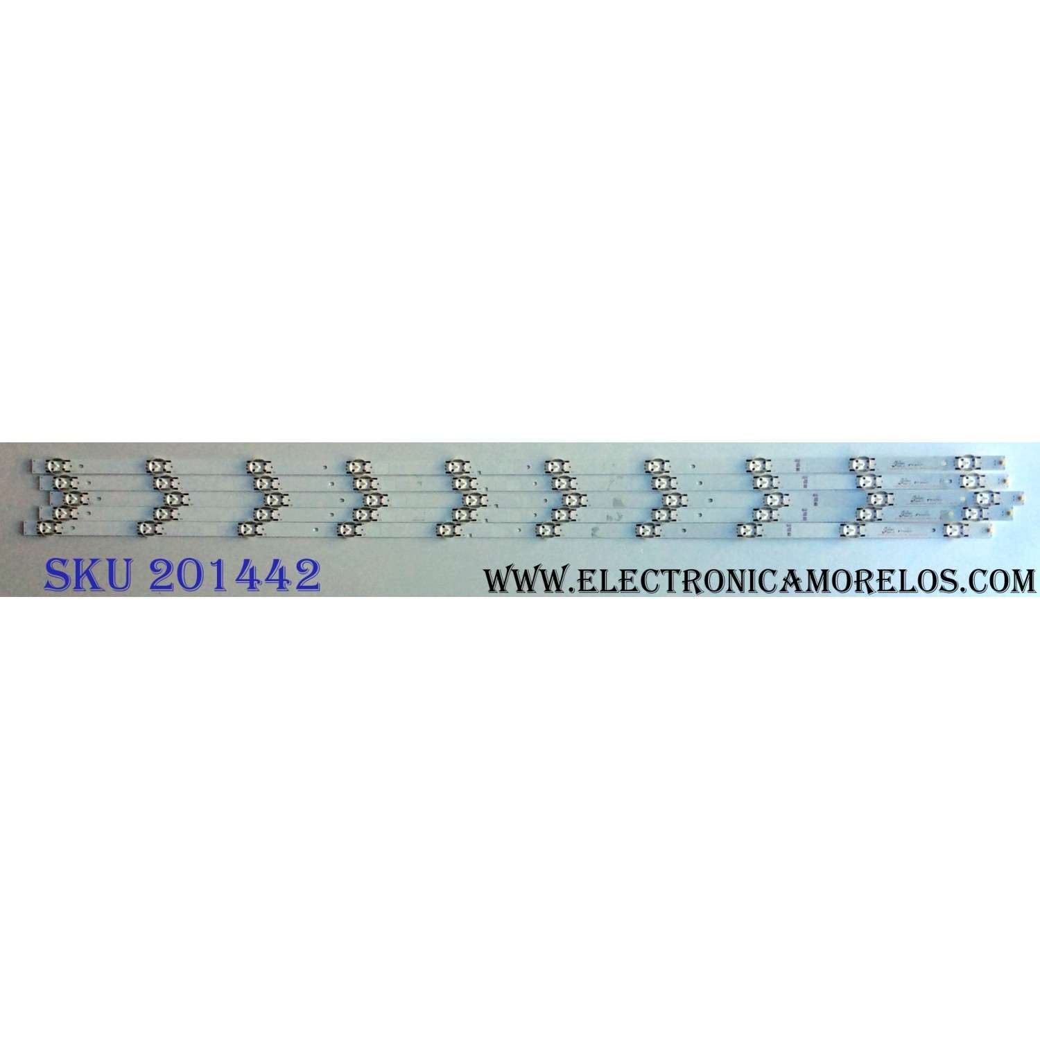 KIT DE LEDS ORIGINAL PARA TV SHARP 5 PIEZAS / SVH500A63_Rev03_10WICOP_UBH+SILK_161228 / G4B108B1 / 1177748 / PANEL´S HD500K3U53\S0\XP\BBY\GM\ROH / HD500K3U53\S2\XP\BBY\GM\ROH / MODELO LC-50LBU591U