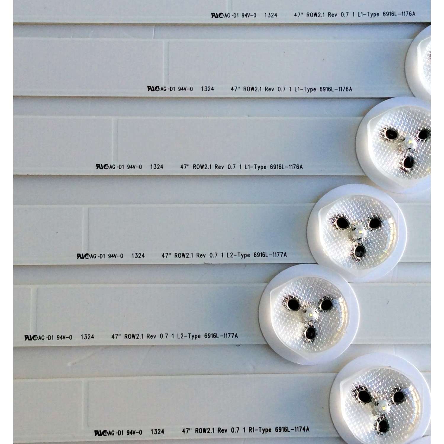 KIT DE LED´S PARA TV (10 PIEZAS) / 6916L-1174A / 6916L-1175A / 6916L-1176A / 6916L-1177A / 6637L-0024A / 6916L-1359A / 6916L-1360A / 6916L-1361A / 6916L-1362A / PANEL LC470DUE (SF)(R1) / MODELO 47LN5200 / E470I-A0 / MAS MODELOS Y PANELES EN DESCRIPCION. - Imagen 4