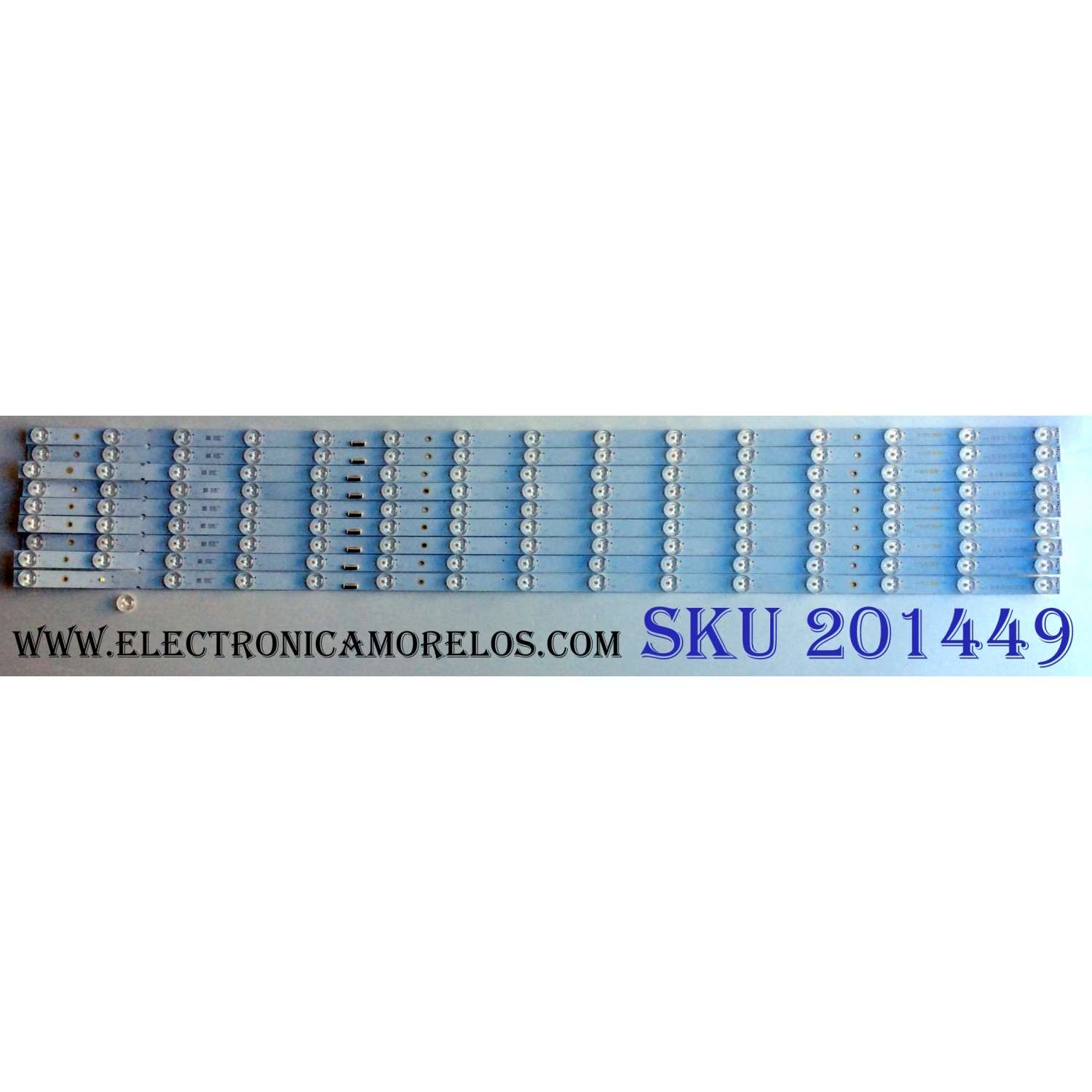 KIT DE LED´S PARA TV / SONY ((9 PIEZAS)) YD8F007DND01B / LSY550FF04-B0J / MBL-55030D915SN1 / MBL-55030D915SN0 / EAHB54T4 / EBHB53T4 / MODELO XBR-55X900F