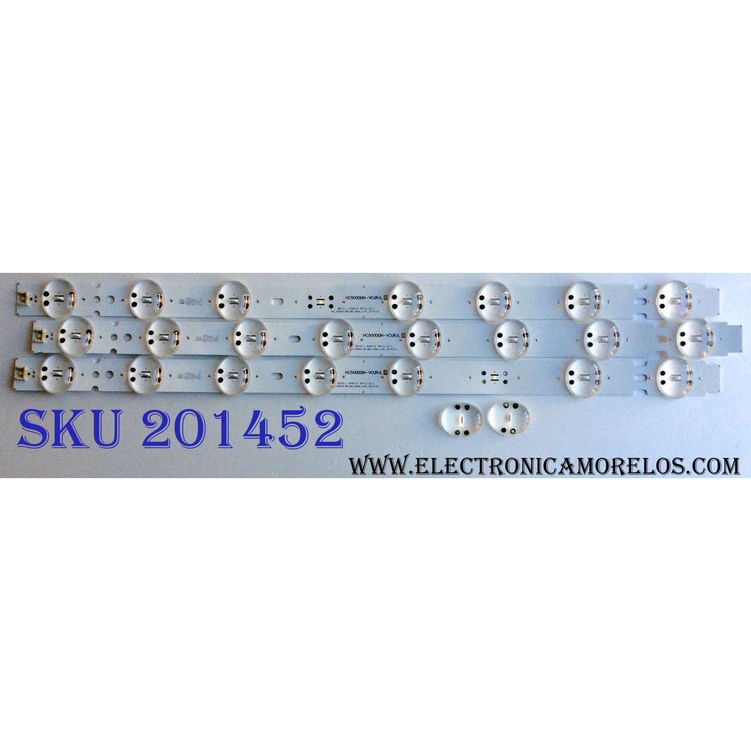 KIT DE LED´S PARA TV (3 PIEZAS) LG HC500DQN-VCUR/L / SSL50UK63/65_INX_25mm2.3P1_20171120 / SBCB / 25W3B / EAJ64451101 / INX / 50076 / EAJ6 4451 101 / E469119 / PANEL NC500DQE-VXGX3 / MODELOS 50UK6300PUE.BUSJLOR / 50UK6300PUE