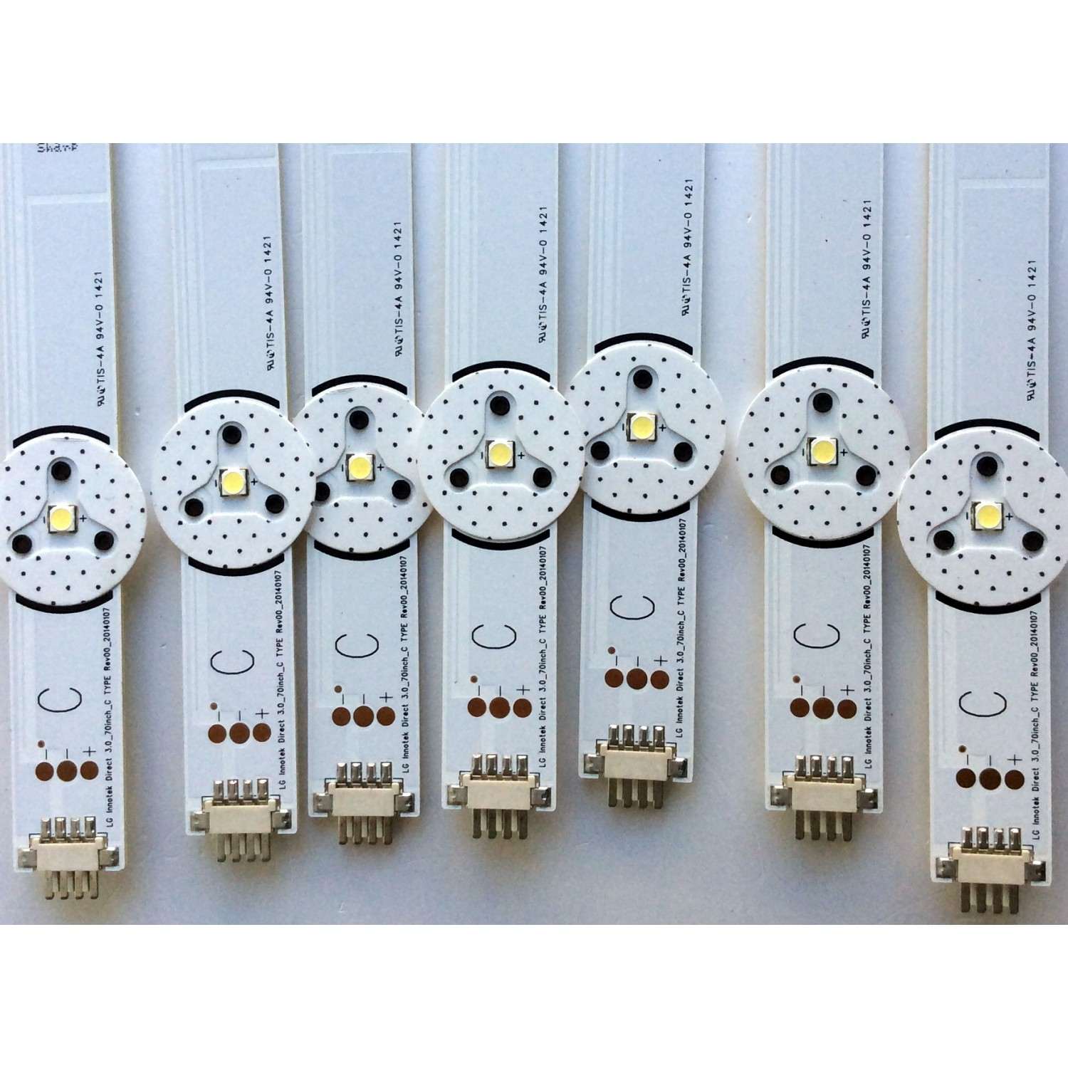 KIT DE LED´S PARA TV / NOTA IMPORTANTE:KIT CUENTA ORIGINALMENTE DE 24 PIEZAS (INCOMPLETO SOLO 21 PIEZAS) / LG HC700CUF-VHHD1-11XX / 3.0_70INCH_A TYPE REV00 / 3.0_70INCH_B TYPE REV00 / 3.0_70INCH_C TYPE REV00 / 20140107 / MODELOS 70LB7100-UC.AUSMLJR - Imagen 3