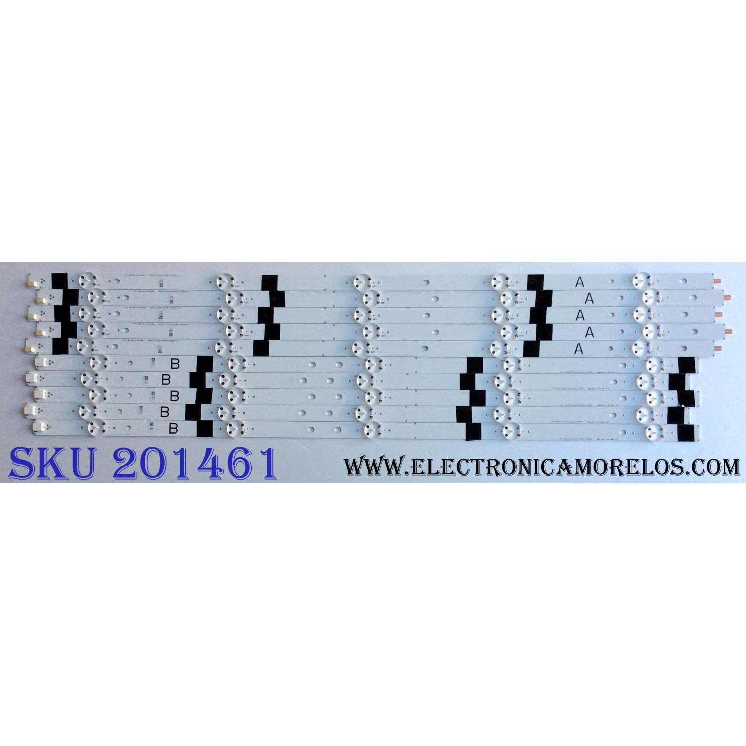 KIT DE LED´S PARA TV (10 PIEZAS) / SONY 17Y  60UHD B_Rev02_5LED_170309 / 17Y  60UHD A_Rev02_5LED_170209 / I1014 / FB232 / FC232 / 170309 / PANEL S600DUC-1 / MODELO KD-60X690E