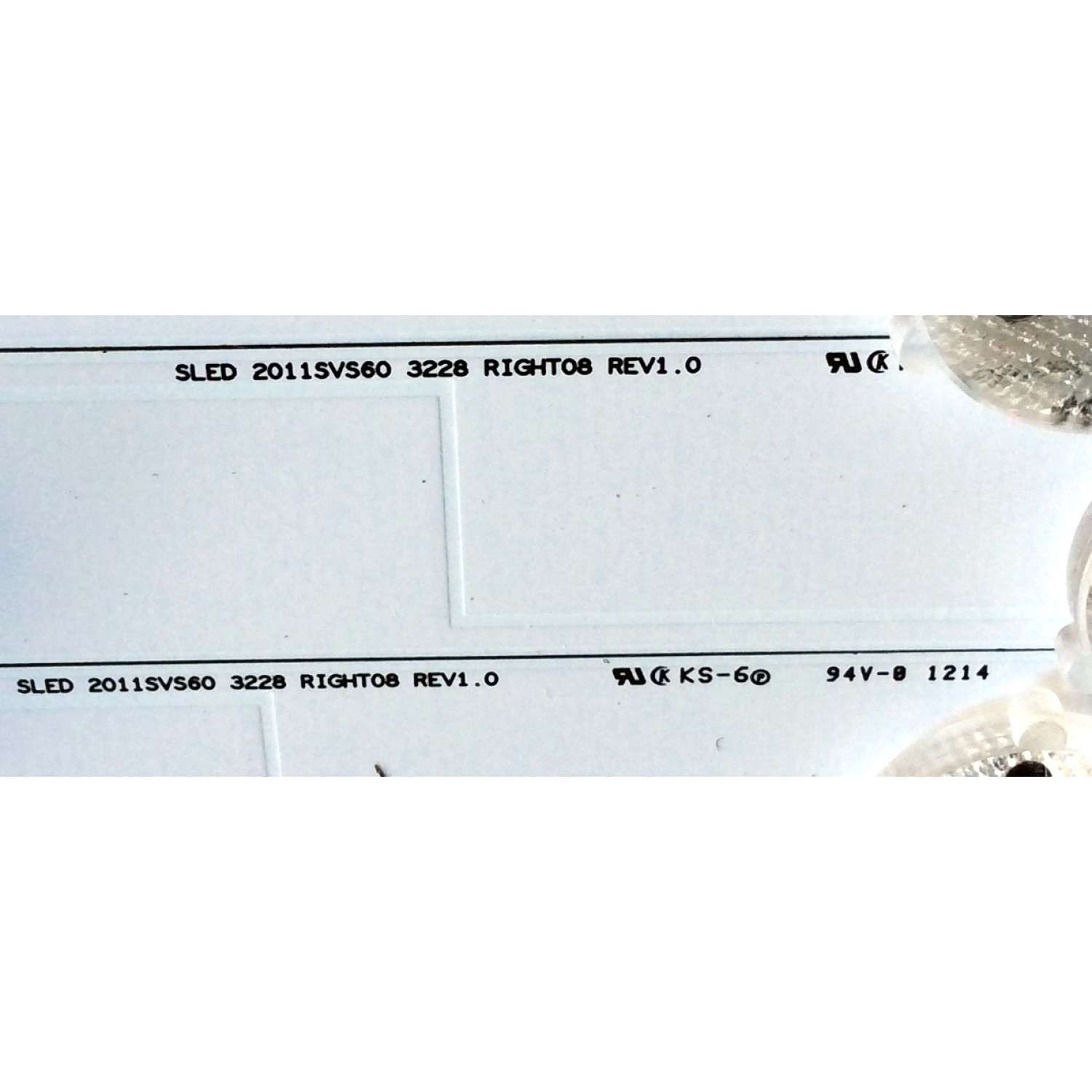 KIT DE LED´S PARA TV (14 PIEZAS) SAMSUNG 2012SVS60 3228 FHD LEFT08 REV1.1 120410 ( 8 PIEZAS ) / SLED 2011SVS60 3228 RIGHT08 REV1.0 (6 PIEZAS) / PANEL´S DE600CGS-V1 / CY-DE600CGS-V1 / MODELOS UN60EH6050 / UN60EH6050FXZA HS01 - Imagen 6