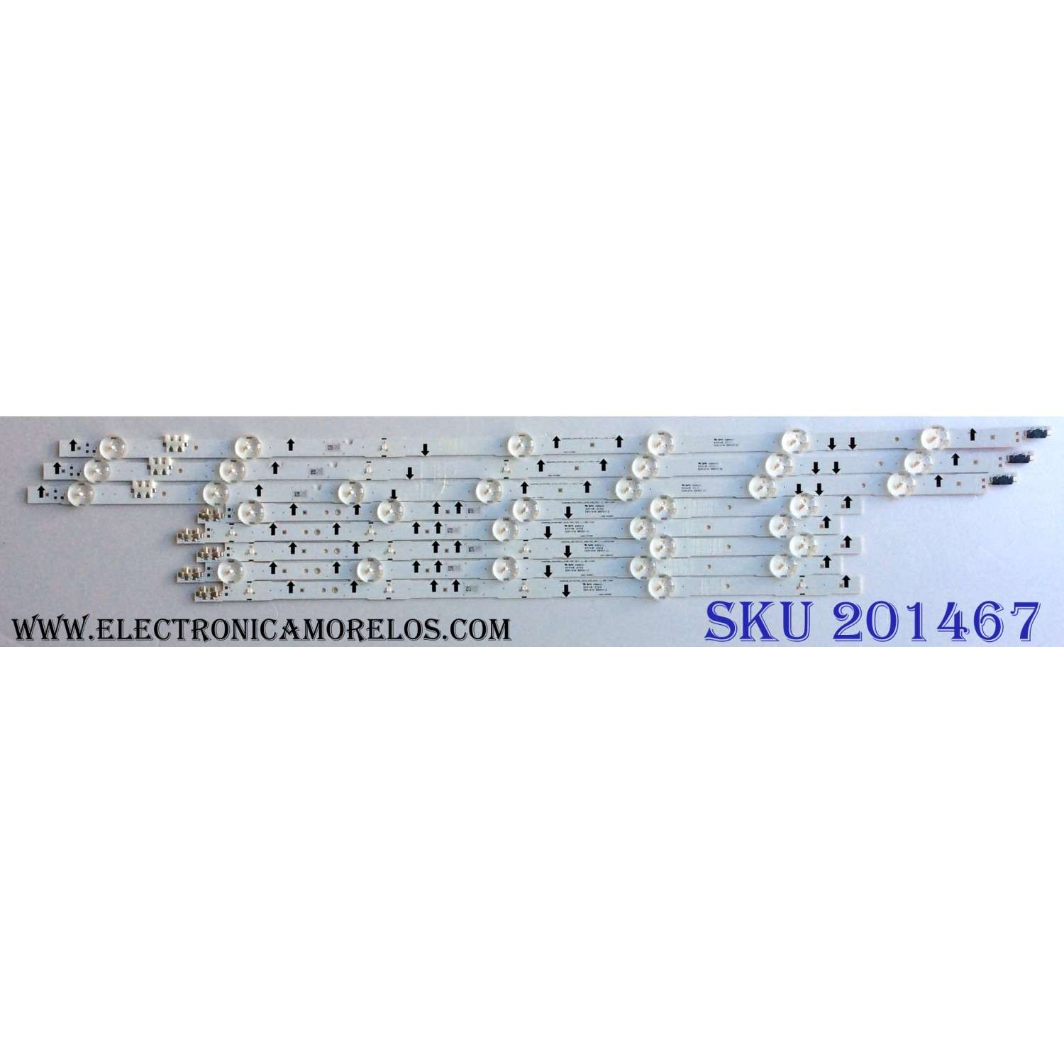 KIT DE LED´S PARA TV (8 PIEZAS) / SAMSUNG LM41-00099G (5 PIEZAS) / LM41-00099A (3 PIEZAS) / SAMSUNG_2014SVS55_3228_R05_REV1.1_140111 NFH / SAMSUNG_2014SVS55_3228_L07_REV1.1_140111 NFH / PANEL CY-GH055CSLVVH / MODELOS LH55DMEPLGA/GO TS02 / LH55DMEPLGA / GO