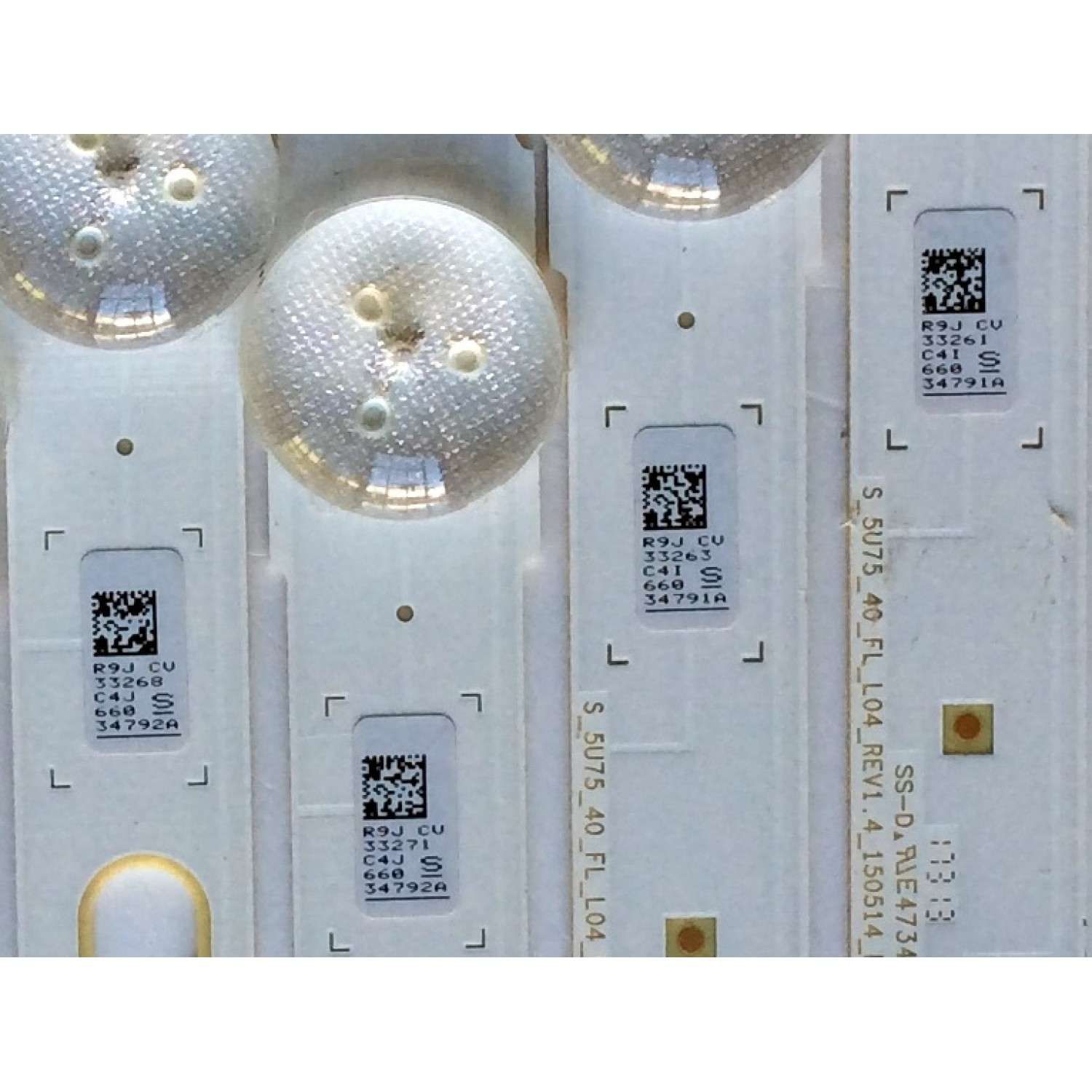 KIT DE LED`S PARA TV (10 PIEZAS) / SAMSUNG BN96-34791A / 34792A / LM41-00117C / 00117B / MU6100-40INCH-L-4EA170724 PANEL CY-GY040HGLVCH / SUSTITUTOS CY-GJ040FLLV1H CY-WJ040HGLV1H CY-GJ040HGLVFH / MOD. UN40MU6290 UE40JU6050 / MAS MODELOS EN DESCRIPCION - Imagen 2