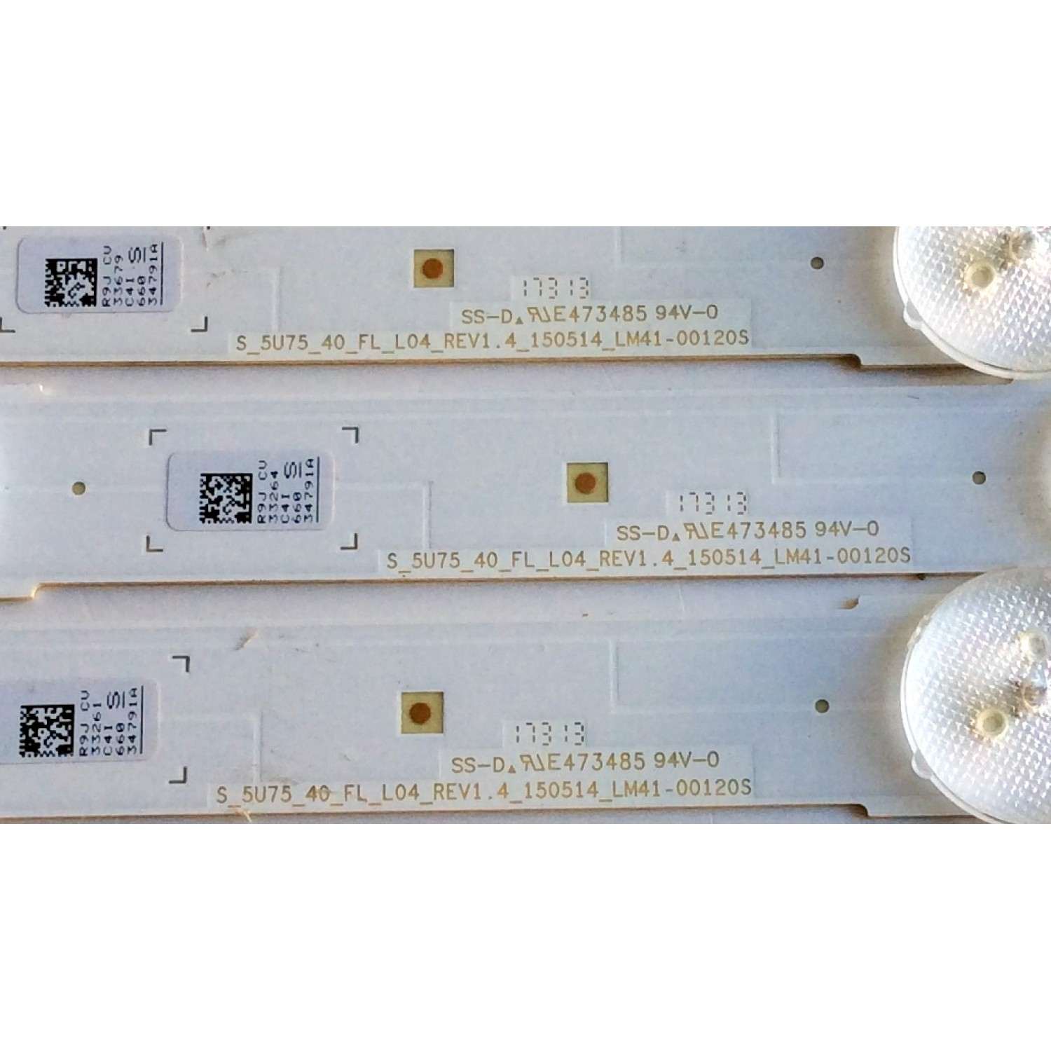 KIT DE LED`S PARA TV (10 PIEZAS) / SAMSUNG BN96-34791A / 34792A / LM41-00117C / 00117B / MU6100-40INCH-L-4EA170724 PANEL CY-GY040HGLVCH / SUSTITUTOS CY-GJ040FLLV1H CY-WJ040HGLV1H CY-GJ040HGLVFH / MOD. UN40MU6290 UE40JU6050 / MAS MODELOS EN DESCRIPCION - Imagen 4