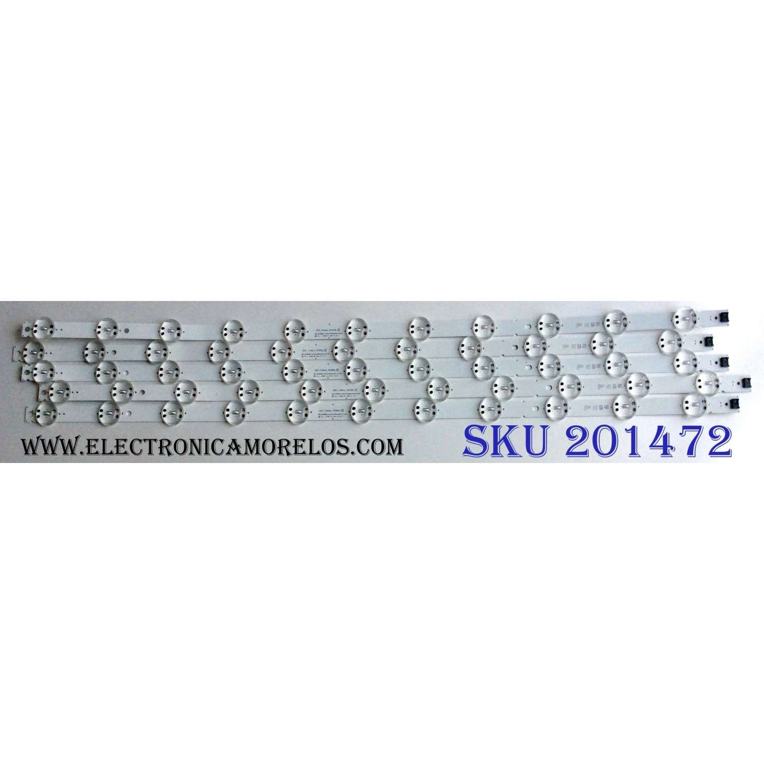 KIT DE LED´S PARA TV (5 PIEZAS) / LG EAV63992102 / EAV63992101 / SSC_Trident_75UK65_S / SSC_75UK62&amp;65_11LED_SVL750A24_REV1.0_171201 / NC750DQE-AAGR1 / MODELOS 75UK6190PUB / 75UK6570PUB