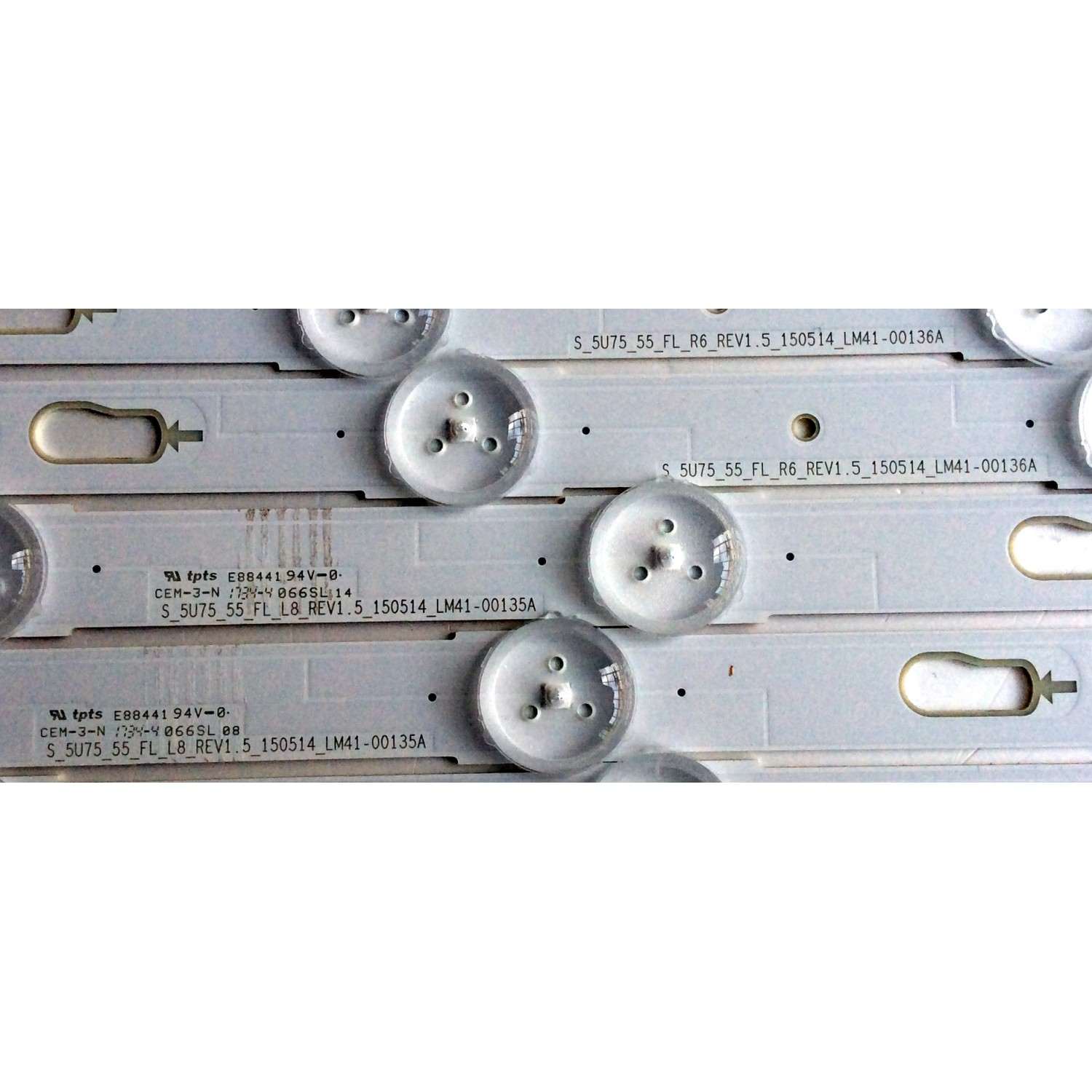 KIT DE LED´S PARA TV (12 PIEZAS) / SAMSUNG BN96-39660A / BN96-39659A / S_5U75_55_FL_L8 / S_5U75_55_FL_R6 / LM41-00135A / LM41-00136A / PANEL  CY-GK055HGLVHH / MODELOS UN55MU6290 / UN55MU6290FXZA FC10 - Imagen 4