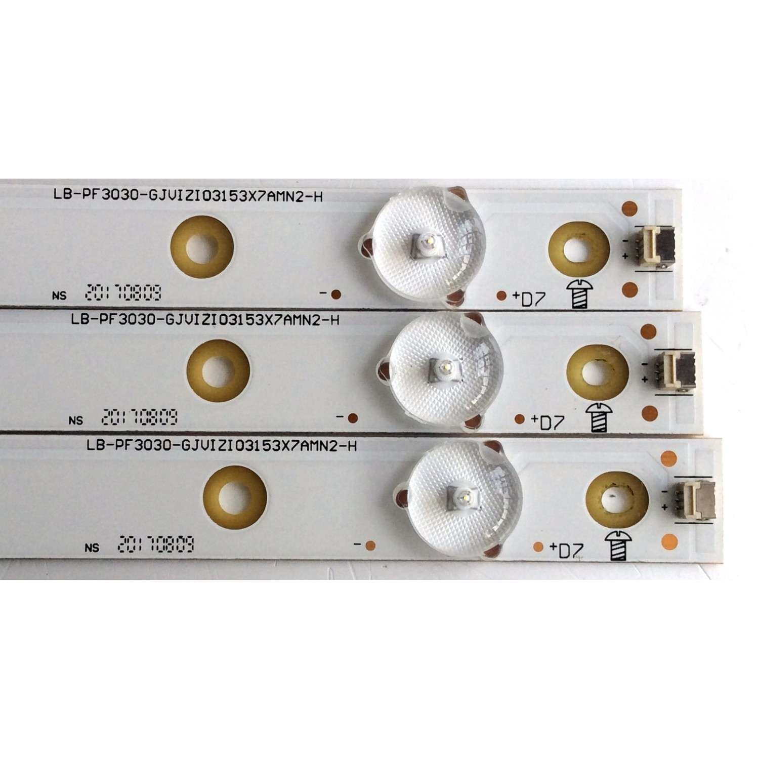 KIT DE LED´S PARA TV (3 PIEZAS) / VIZIO LB-PF3030-GJVIZI03153X7AMN2-H / LB-PF3030-GJVIZIO3153X7AMN2-H / 7204 / L8T47Y611Y00 / 32AMN2 / 210BZ07D04338BC00X /  / PANEL TPT315B1-1B01.L REV:S21A / MODELO D32F-E1 LTT3VMKT - Imagen 2