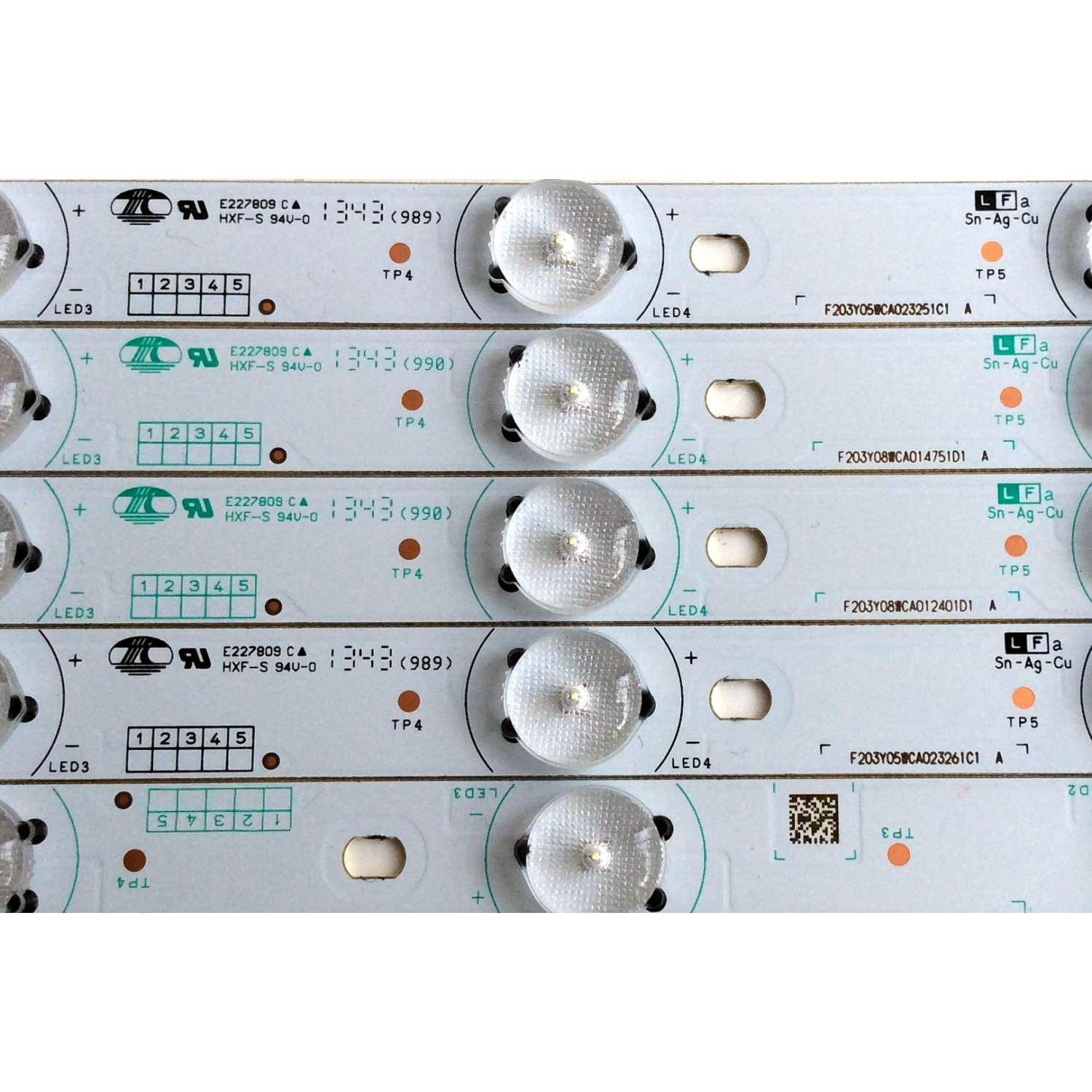 KIT DE LED'S PARA TV RCA (8 PIEZAS) / NUMERO DE PARTE E227809 / 40 INCH 6 SERIES / PITCH 68mm / WS V1.1 / PANEL'S LSC400HM06-12V / LSC400HJ01-12V / MODELO LED40C45RQ - Imagen 2