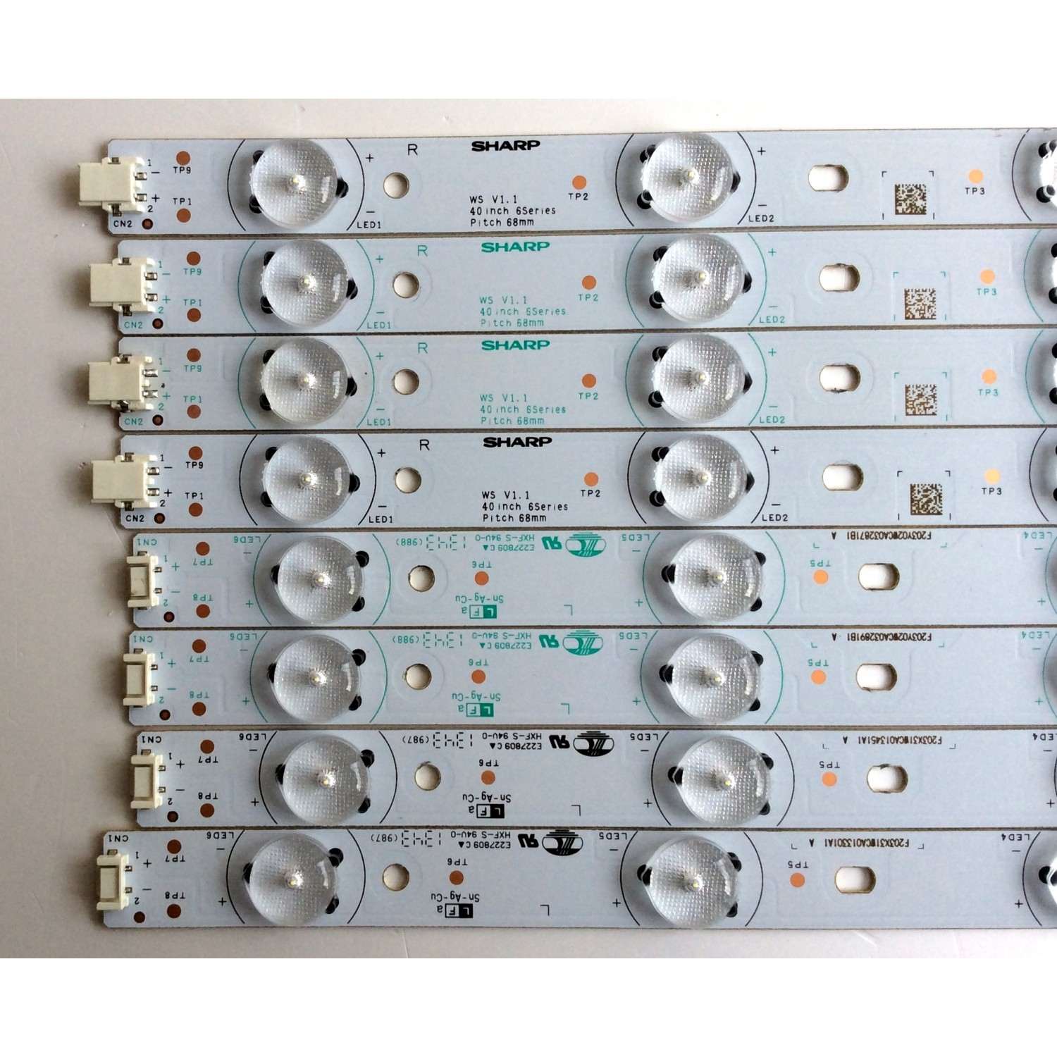 KIT DE LED'S PARA TV RCA (8 PIEZAS) / NUMERO DE PARTE E227809 / 40 INCH 6 SERIES / PITCH 68mm / WS V1.1 / PANEL'S LSC400HM06-12V / LSC400HJ01-12V / MODELO LED40C45RQ - Imagen 3