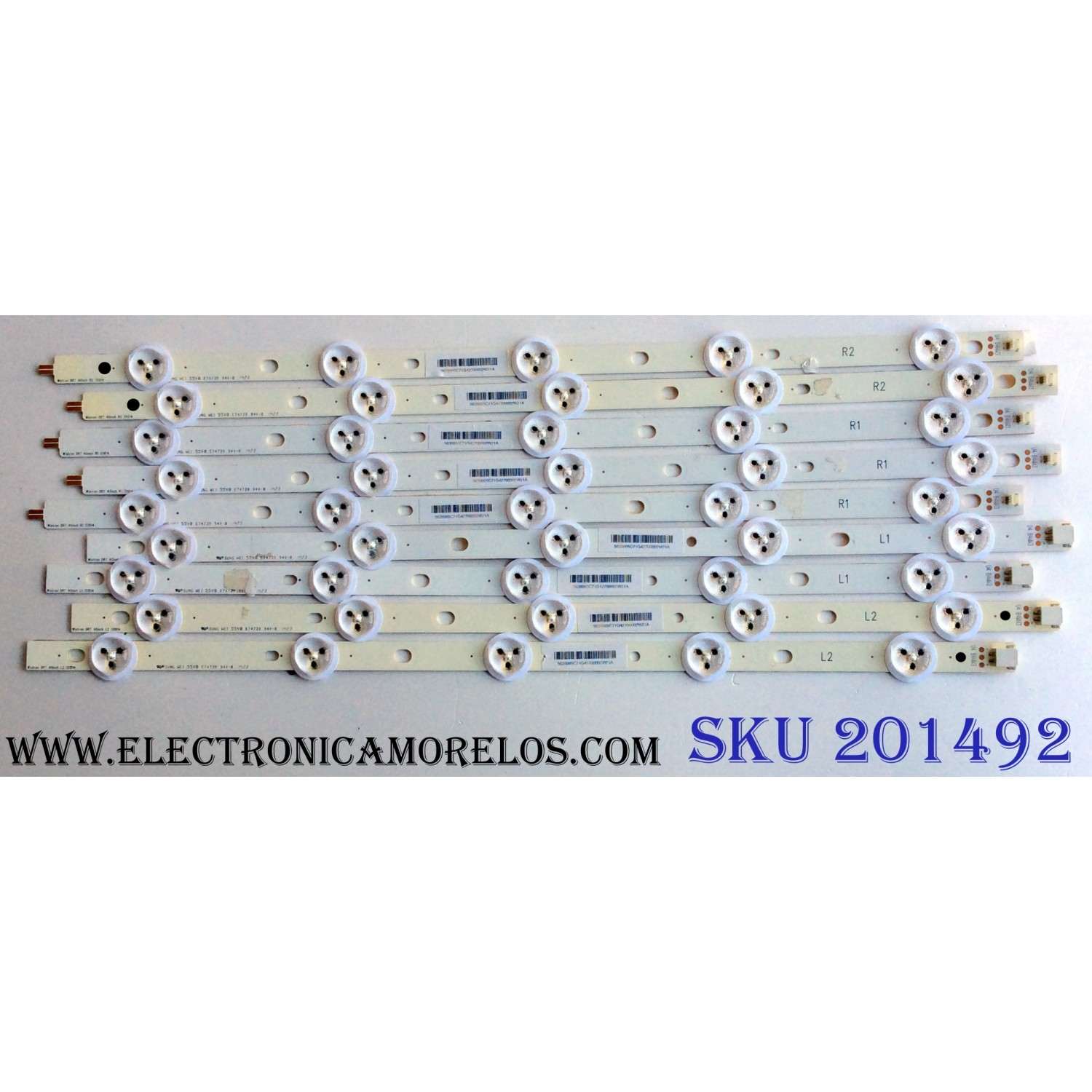 KIT DE LED´S PARA TV (9 PIEZAS) / VIZIO 5638005C / Wistron DRT 40inch L1 131014 (2 PIEZAS) / Wistron DRT 40inch L2 131014 (2 PIEZAS) / Wistron DRT 40inch R1 131014 (3 PIEZAS) / Wistron DRT 40inch R2 131014 (2 PIEZAS) / PANEL  LSC400HM09 / MODELO E400I-B2