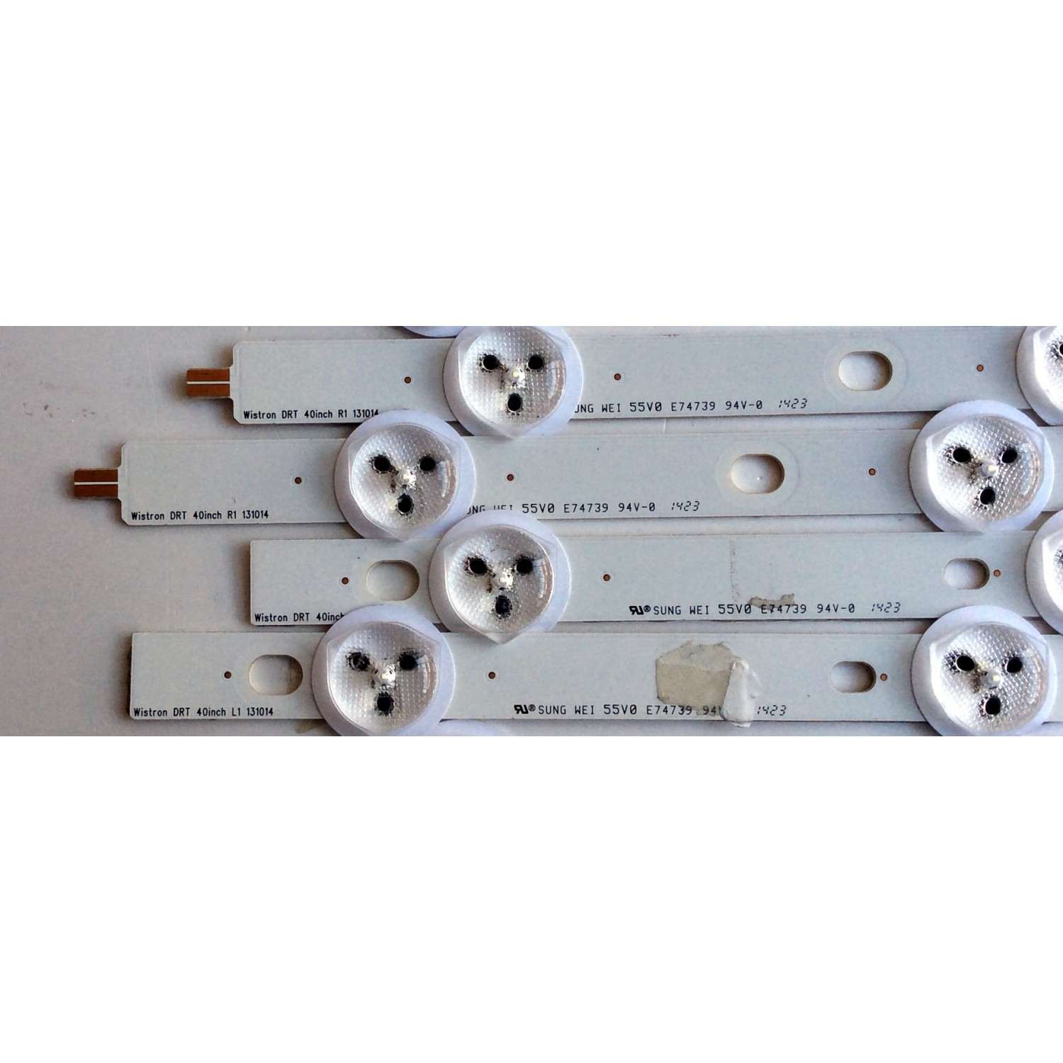 KIT DE LED´S PARA TV (9 PIEZAS) / VIZIO 5638005C / Wistron DRT 40inch L1 131014 (2 PIEZAS) / Wistron DRT 40inch L2 131014 (2 PIEZAS) / Wistron DRT 40inch R1 131014 (3 PIEZAS) / Wistron DRT 40inch R2 131014 (2 PIEZAS) / PANEL  LSC400HM09 / MODELO E400I-B2 - Imagen 2
