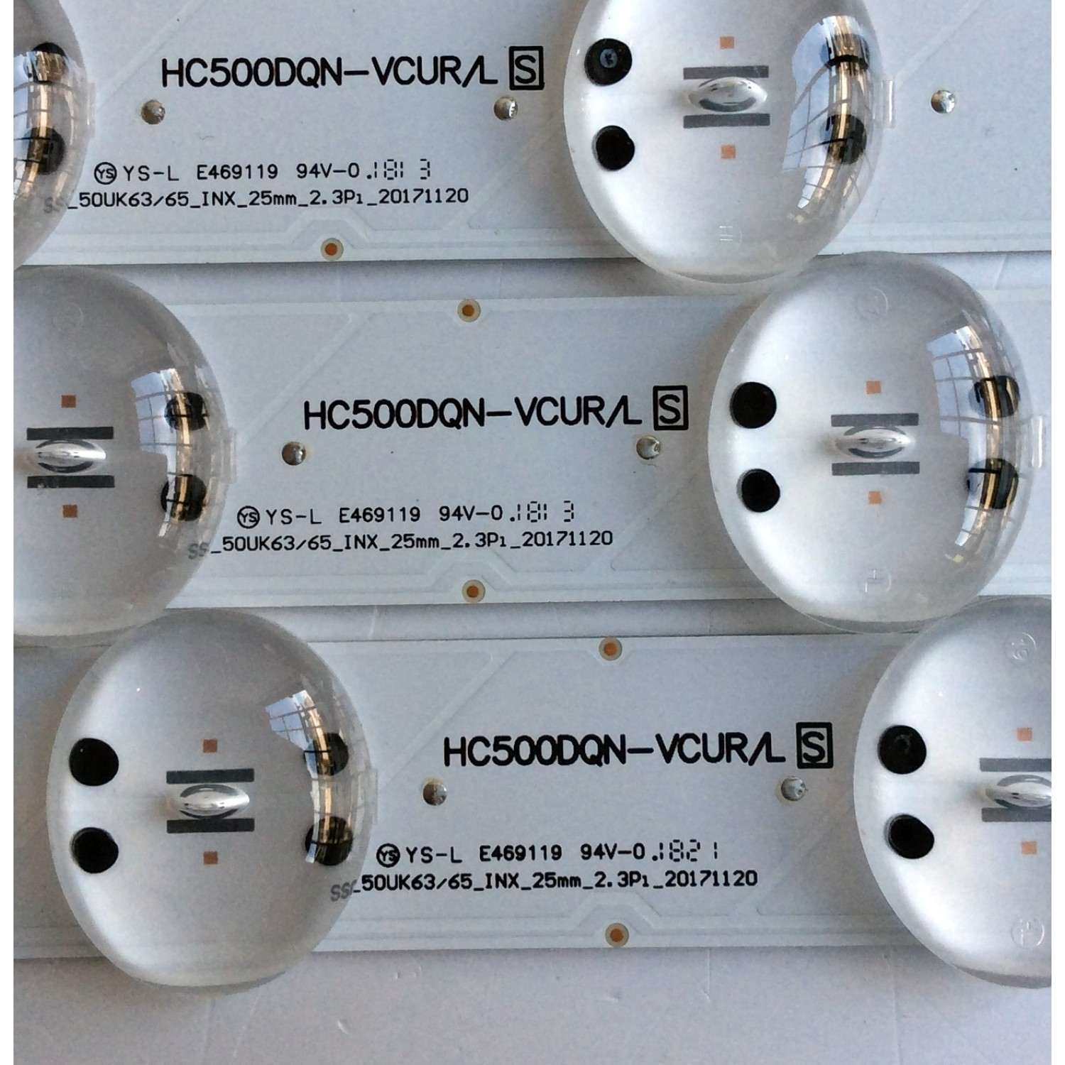 KIT DE LED´S PARA TV (3 PIEZAS) / LG HC500DQN-VCUR2 / HC500DQN-VCUR/L / SS_50UK63/65_INX_25mm_2.3P1_20171120 / EAJ64451101 / MODELO 50UK6500AUA	 - Imagen 3