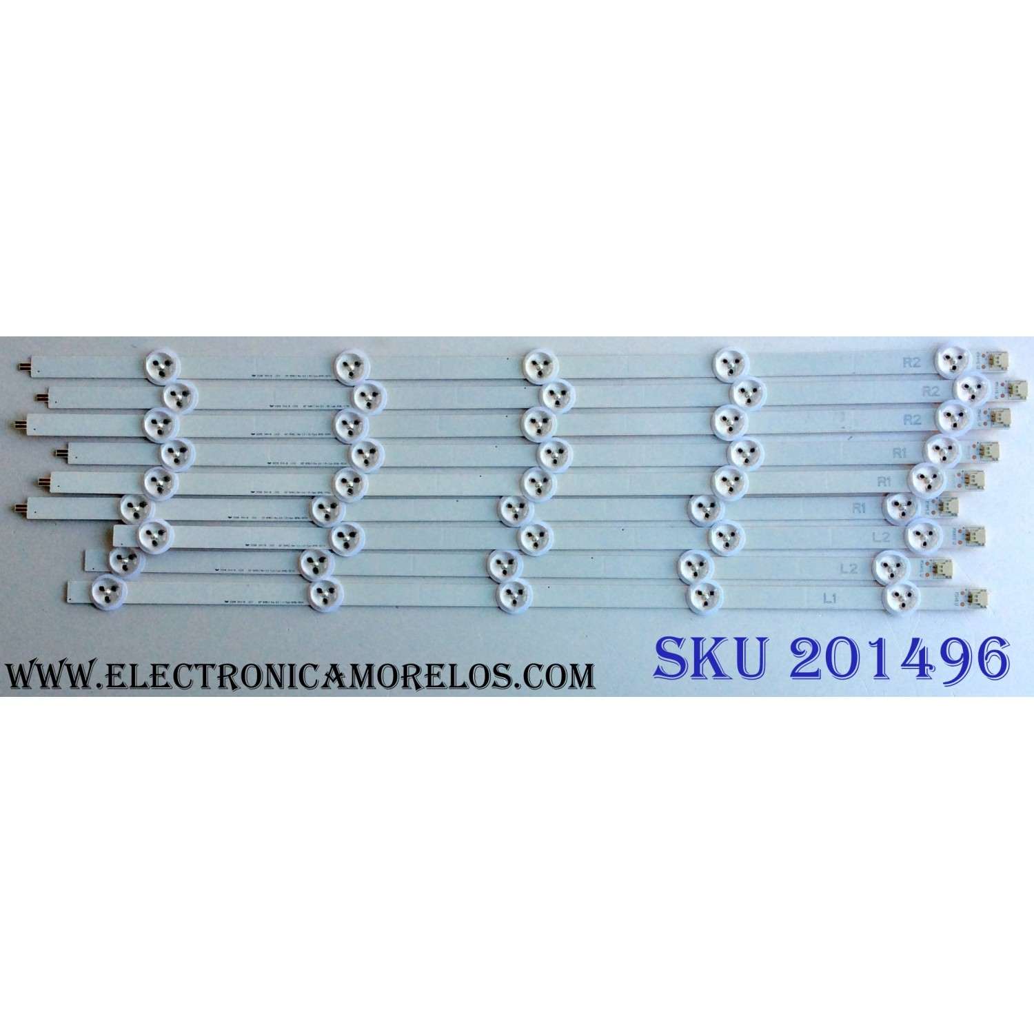 KIT DE LED´S PARA TV (9 PIEZAS) / LG 6916L-1241A / 6916L-1273A / 6916L-1272A / 6916L-1276A / PANEL LC500DUE (SF)(R2) / MODELO 50LA6200-UA / NOTA IMPORTANTE DOS TIRAS NO SON IGUAL PERO SI COMPATIBLES / MAS MODELOS Y PANELES EN DESCRIPCION