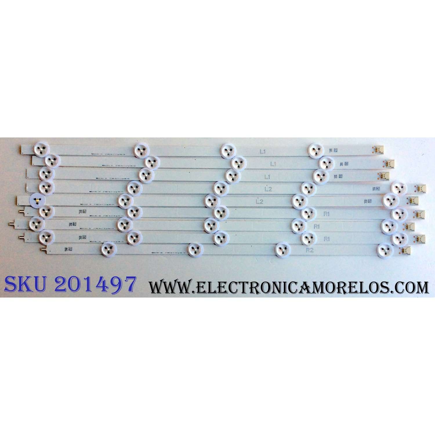KIT DE LEDS ORIGINAL PARA TV VIZIO 3 PIEZAS / NUMERO DE PARTE 303IN500002 / INN50D08-ZC46AG-06 / B231D0000 / 2BJAB0LB / 00EQX3 / MODELO V505-J09