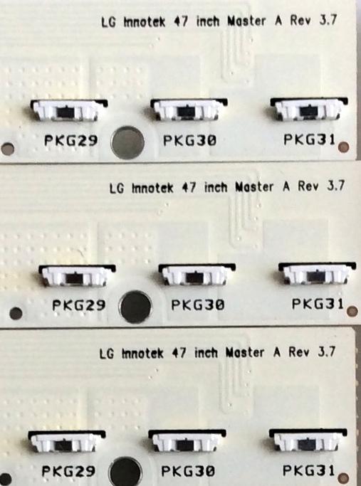 KIT DE LED´S PARA TV (23 PIEZAS) / LG Innotek 47 inch Master A Rev 3.7 (7 PIEZAS) / LG Innotek 47 inch Master B Rev 3.7 (9 PIEZAS) / LG Innotek 47 inch Slave Rev 3.7 (7 PIEZAS) / MODELO ¨47¨ - Imagen 2