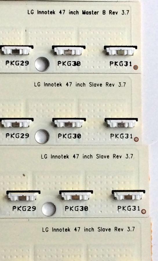 KIT DE LED´S PARA TV (23 PIEZAS) / LG Innotek 47 inch Master A Rev 3.7 (7 PIEZAS) / LG Innotek 47 inch Master B Rev 3.7 (9 PIEZAS) / LG Innotek 47 inch Slave Rev 3.7 (7 PIEZAS) / MODELO ¨47¨ - Imagen 3