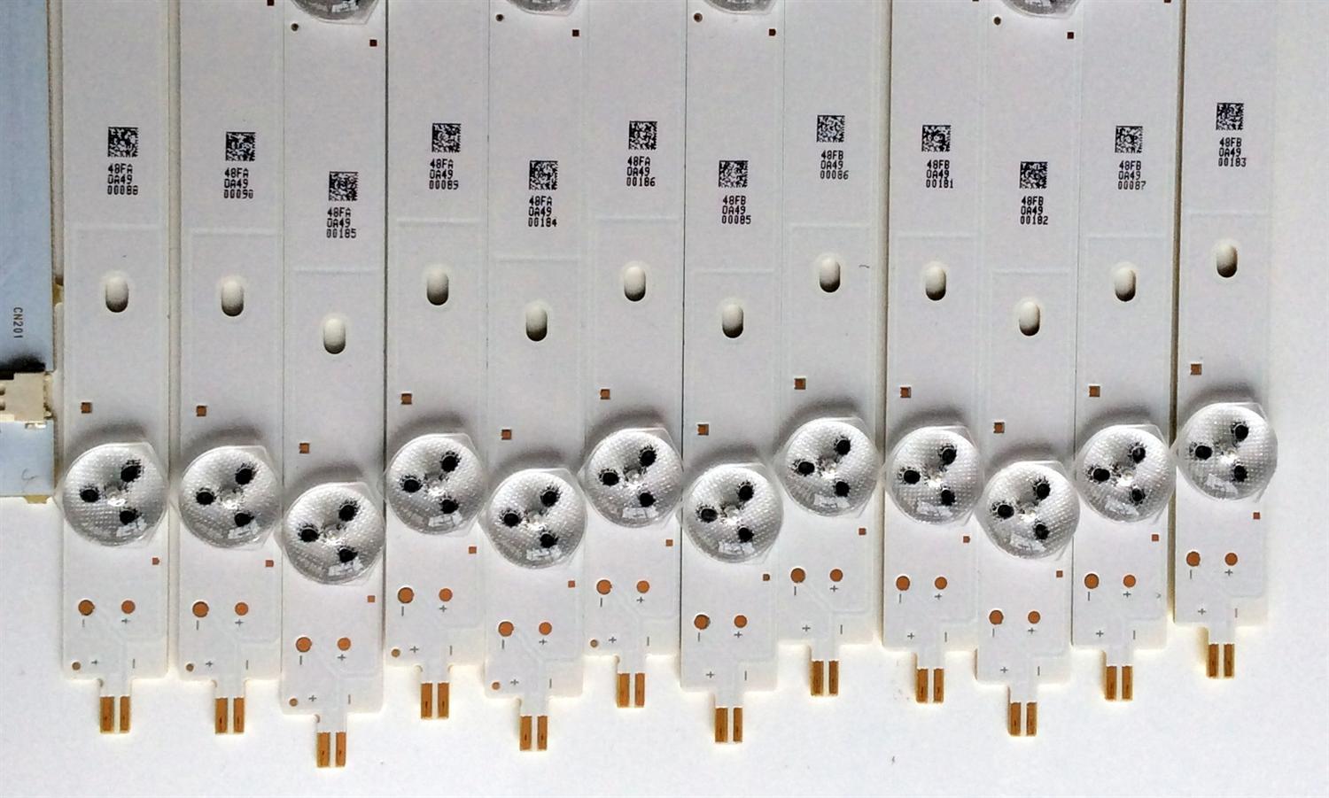 KIT DE LED´S PARA TV (12 PIEZAS) / SONY 173475211 / 1-889-674-11 / LG Innotek 48inch FHD NDS0EM A TYPE REV0.0 2013. 08.14 / LG Innotek 48inch FHD NDS0EM B TYPE REV0.0 / PANEL´S LSY480HN01-001 / NS4S480DND01 / 480DND01 / MODELO KDL-48W600B / KDL-48R470B - Imagen 3