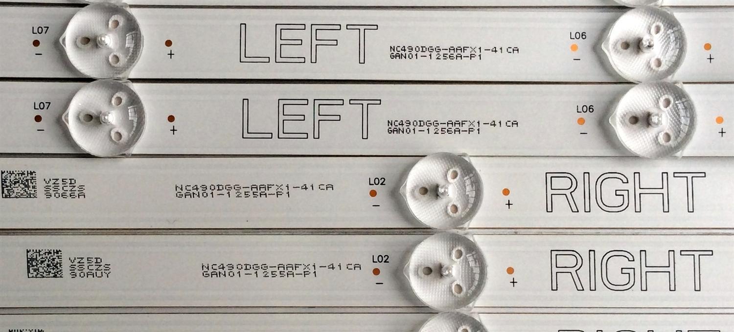 KIT DE LED´S PARA TV (8 PIEZAS) / LG NC490DGG-AAFX1-41 CAGAN01-1255A-P1 / NC490DGG-AAFX1-41 / GAN01-1255A-P1 / GAN01-1256A-P1 / VZ5D / PANEL'S LC490DGJ (SK)(A4) / NC490DGG-AAFXF / MODELOS 49UJ6300-UA / 49UJ6300-UA.BUS4LOR - Imagen 2