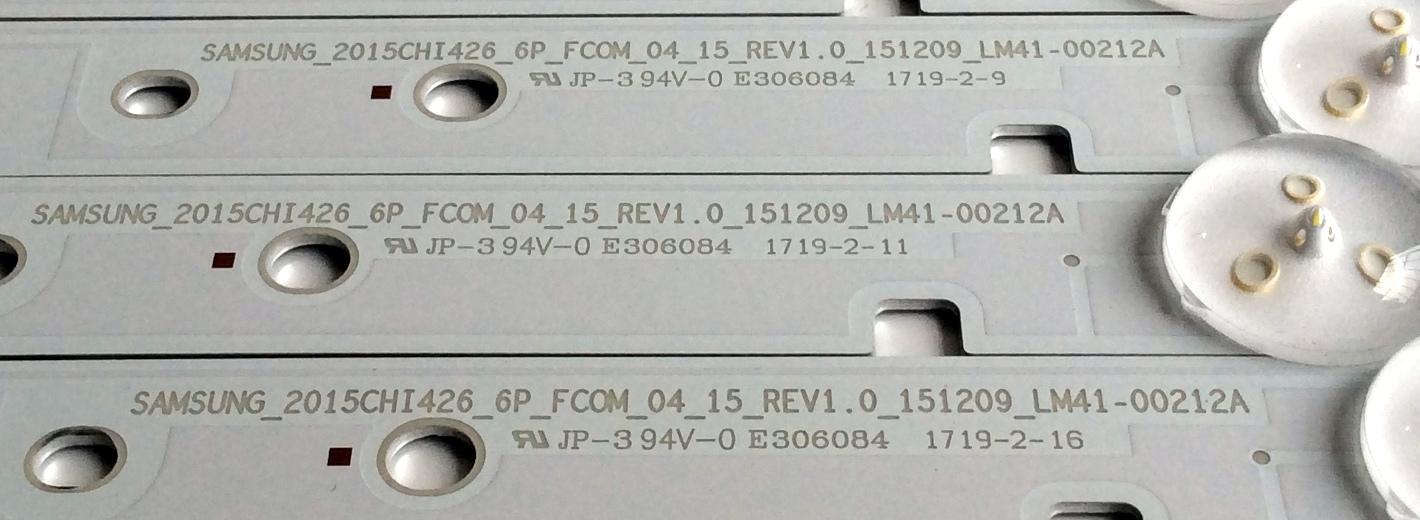 KIT DE LED`S PARA TV (6 PIEZAS) / SHARP 1176170 / SAMSUNG_2015CHI426_6P_FCOM_04_15_REV1.0_151209_LM41-00212A / PANEL HD426K3U52 / MODELO LC-43LBU591U / NOTA IMPORTANTE:KIT CUENTA ORIGINALMENTE DE 7 PIEZAS ((INCOMPLETO SOLO 6 PIEZAS))	 - Imagen 4
