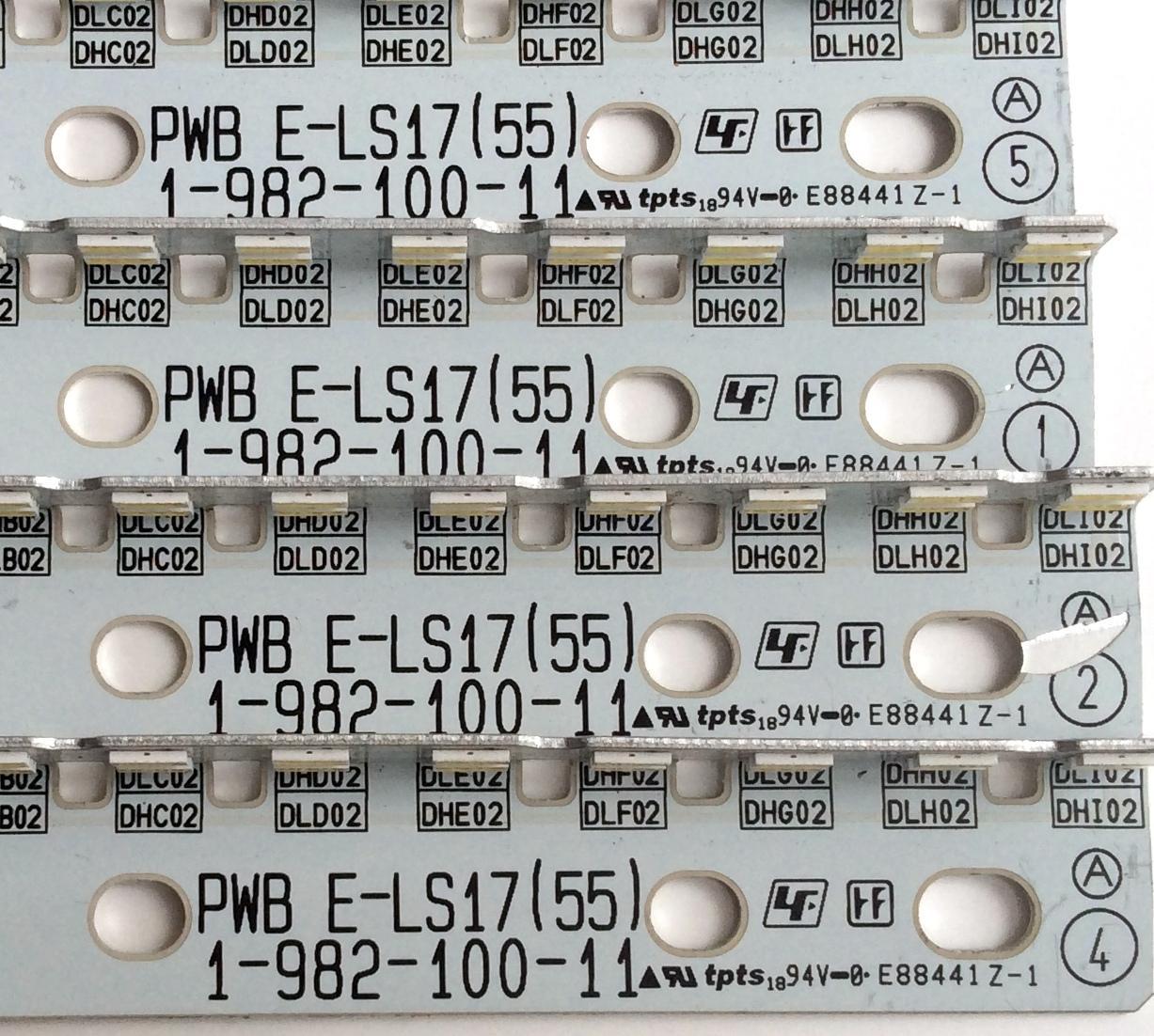 KIT DE LED´S PARA TV (8 PIEZAS) / TV. SONY XBR-55X930E 1-982-100-11 / 98210011 / PWB E-LS17(55) / A2193814A / 005 05 32335 / E88441 Z-1 / MODELO XBR-55930E 	 - Imagen 4