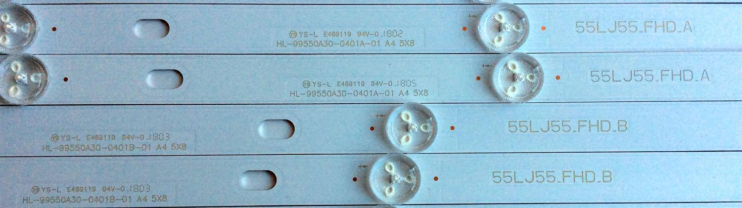 KIT DE LED´S PARA TV (10 PIEZAS) / LG 55UJ63_UHD_A / 55LJ63_FHD_B / HL-99550A30-0401A-01 / HL-99550A30-0401B-01 / E469119 / 55UJ63/55LU55 / 170519 / HONGLI_55UJ63/55LU55_A_REV0.1_170519 / PANEL NC550DGG-AAFX7 / MODELOS 55UJ6300-UA / 55UJ6300-UA.BUS2LOR - Imagen 3