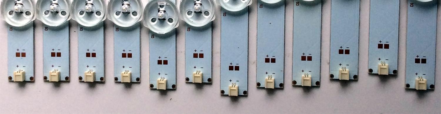 KIT DE LED´S PARA TV (12 PIEZAS) / TOSHIBA 4708-K55WDR-A1213K01 / 4708-K55WDR-A1213K11 / 4708-K55WDR-A1213K01 A-TYPE / 4708-K55WDR-A1213K11 B-TYPE / K550WDR / K550WDR159052 / S-T290-C4-R-Y30 / 471R1P53 / MODELO 55L421U / 55L310U - Imagen 2