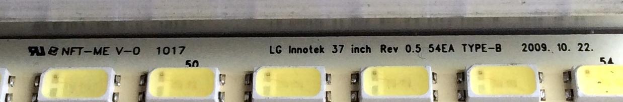 KIT DE LED´S PARA TV (4 PIEZAS) / VIZIO LG INNOTEK 37 INCH REV 0.5 54EA TYPE-A / LG INNOTEK 37 INCH REV 0.5 54EA TYPE-B / 3660L-0351A 1-1 / 3660L-0345A 1-1 / PANEL LC370EUH (SC)(R1) / MODELO XVT373SV - Imagen 2