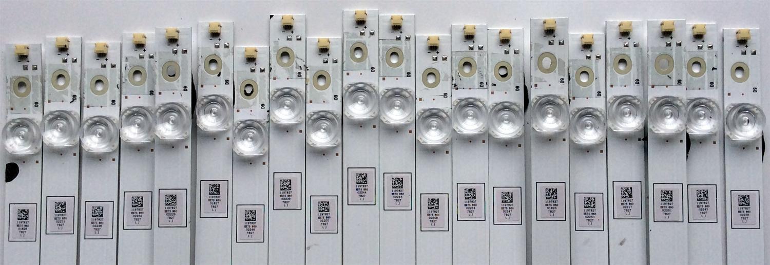 KIT DE LED´S PARA TV (20 PIEZAS) / HISENSE LB75022 V0 / E469119 / 1197827 / PANEL HD750M7U71-L1\S0\GM\ROH / HD750M7U71-L1 / MODELO 75EU8070 - Imagen 4
